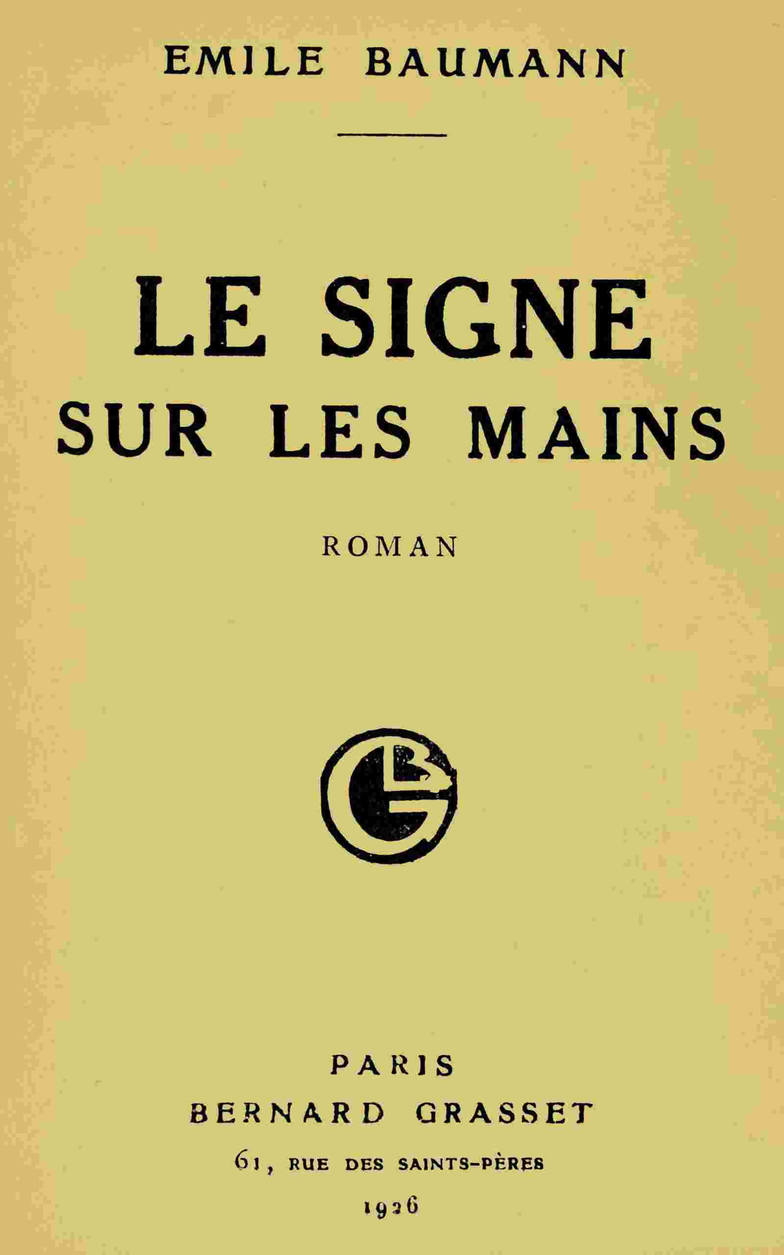 Le signe sur les mains cover