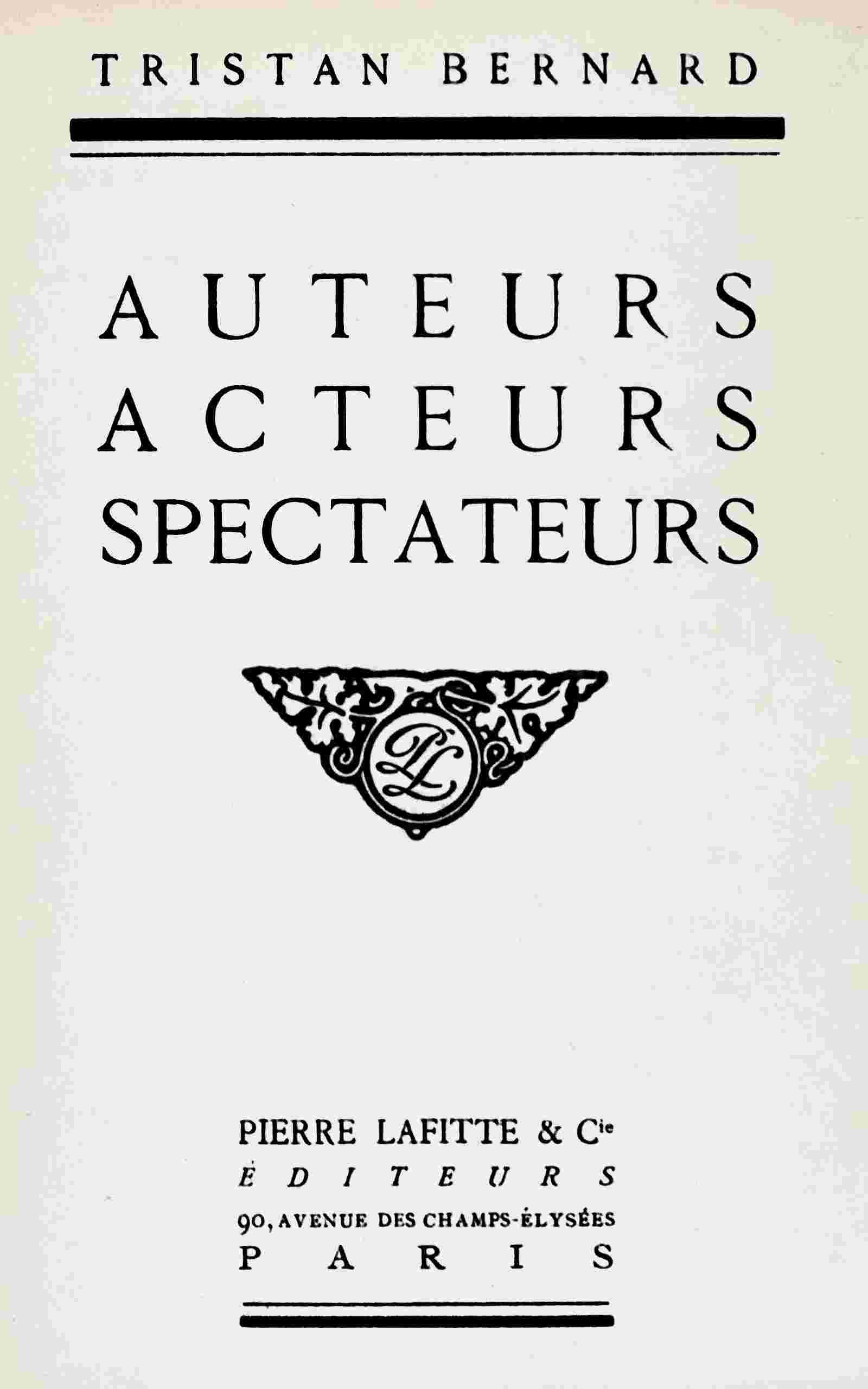 Auteurs, acteurs, spectateurs cover