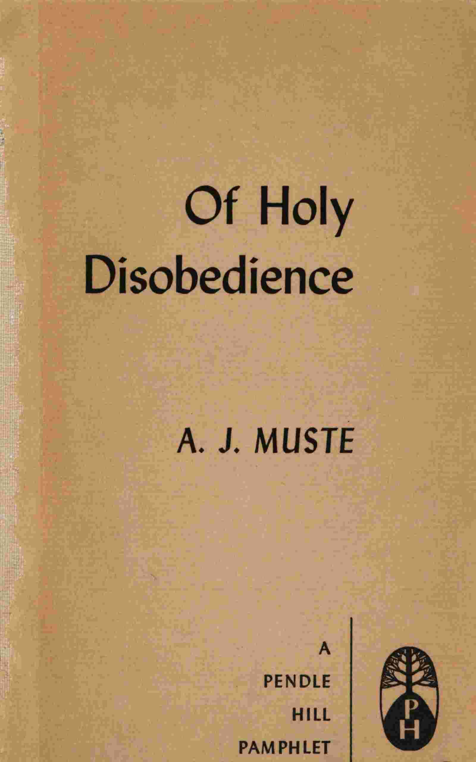 Of holy disobedience cover
