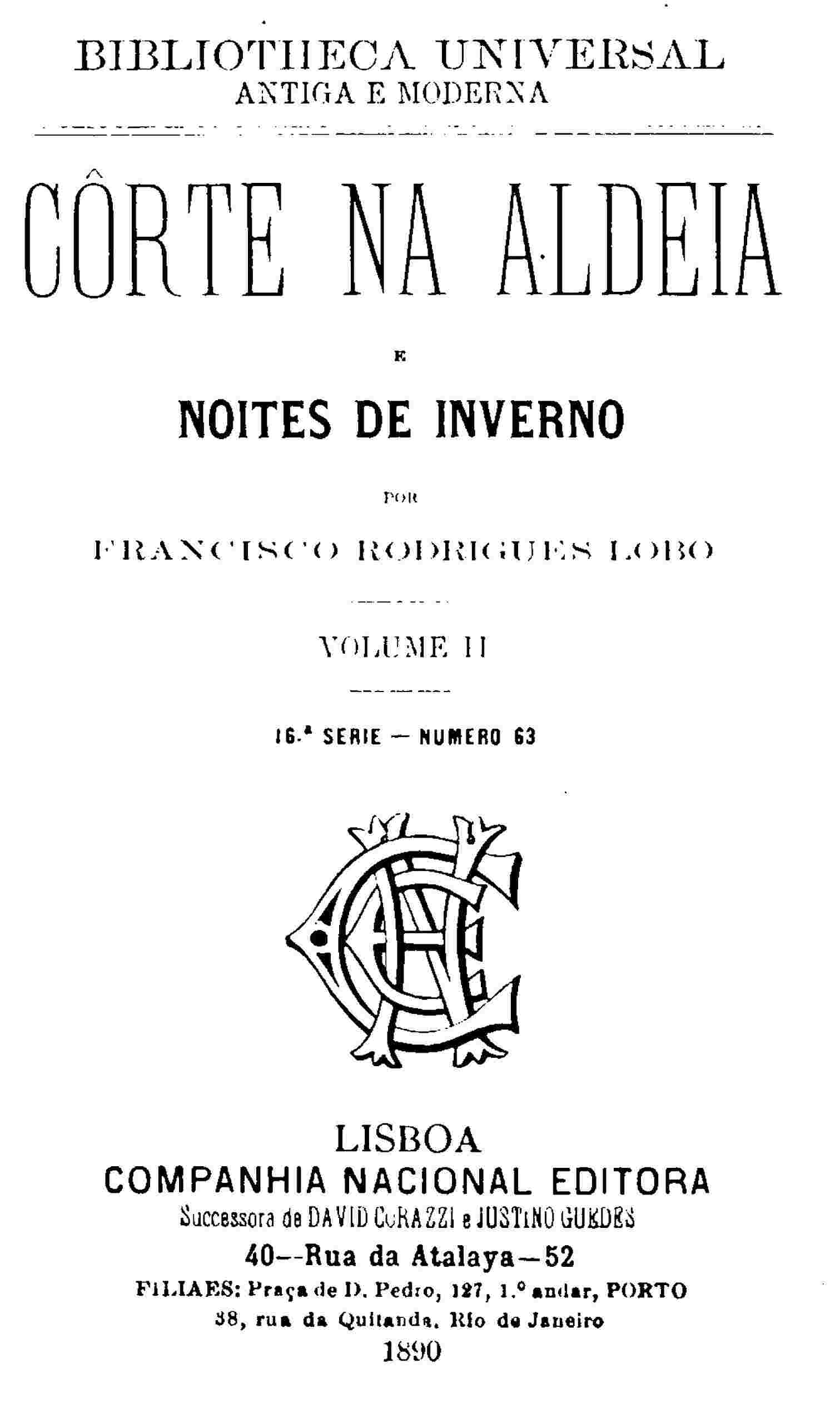 Côrte na aldeia e noites de inverno (Volume II) cover