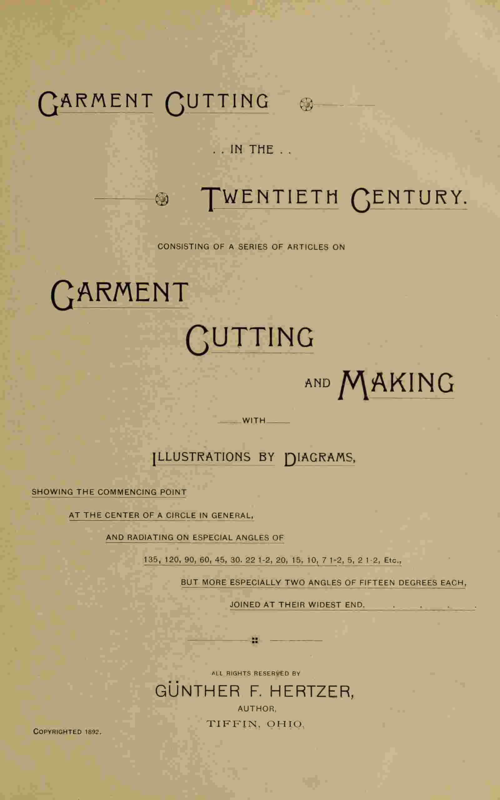 Garment cutting in the twentieth century cover