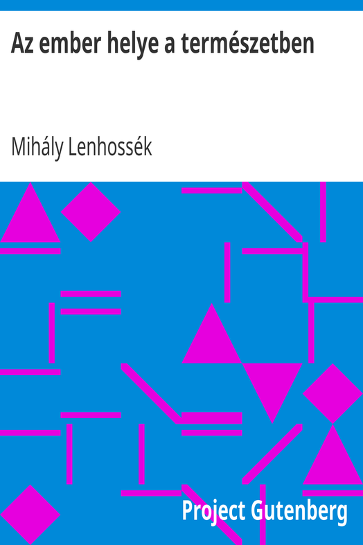 Az ember helye a természetben cover