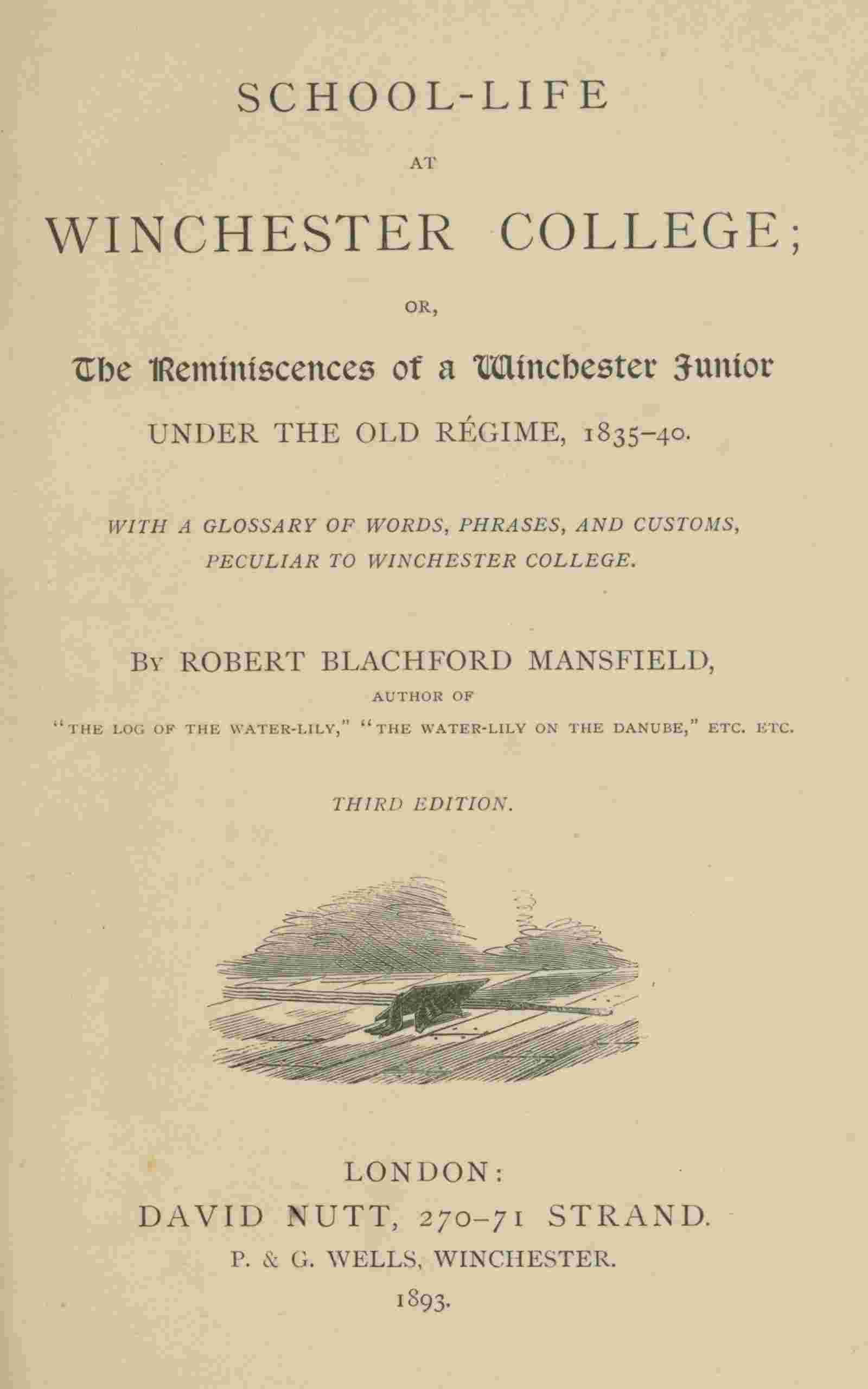 School-life at Winchester College cover