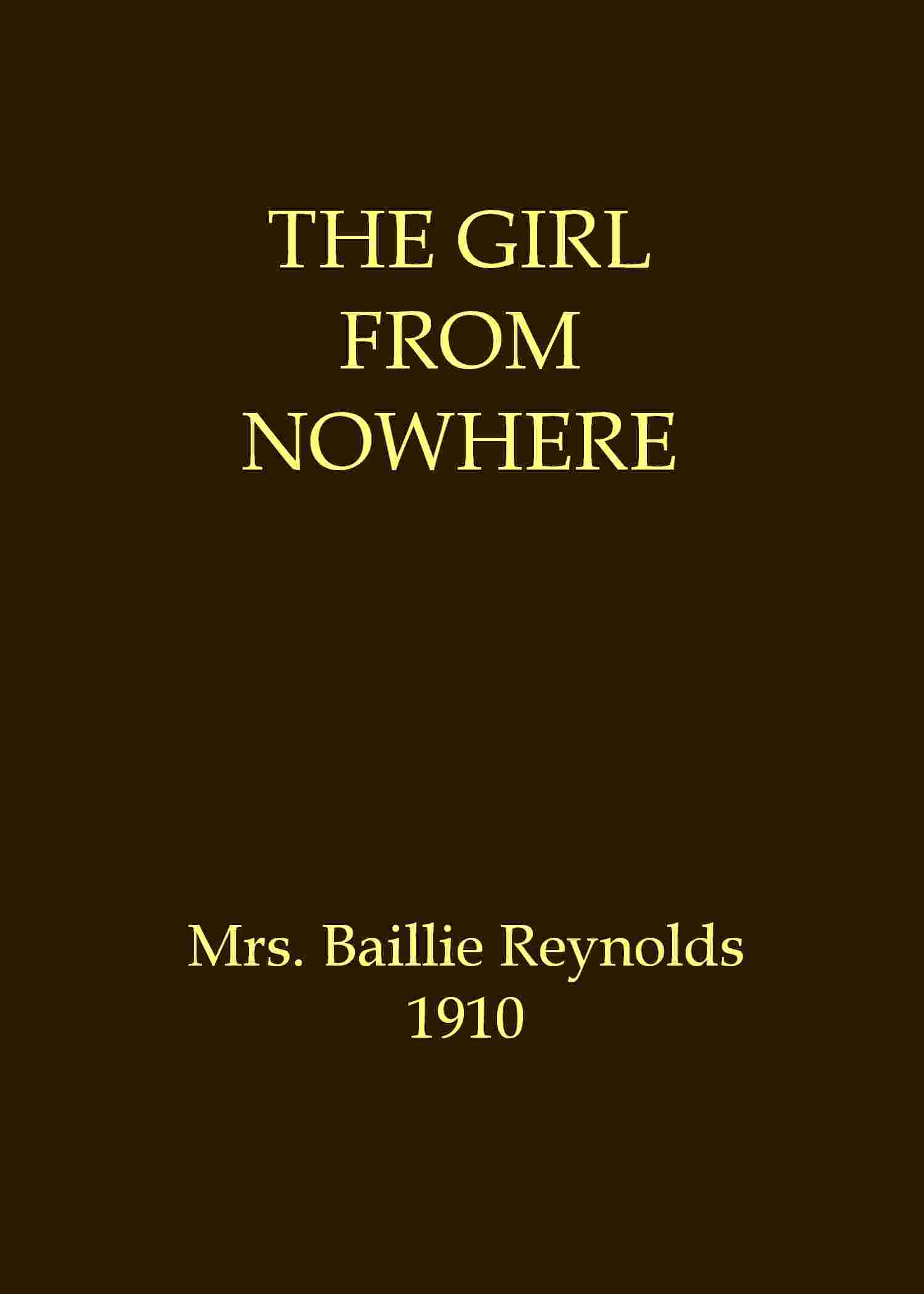 The girl from nowhere cover