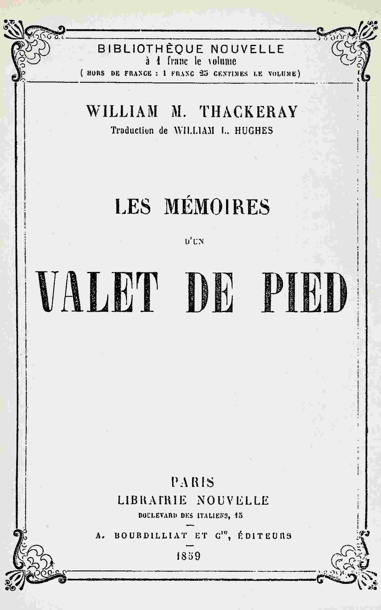 Les mémoires d'un valet de pied cover