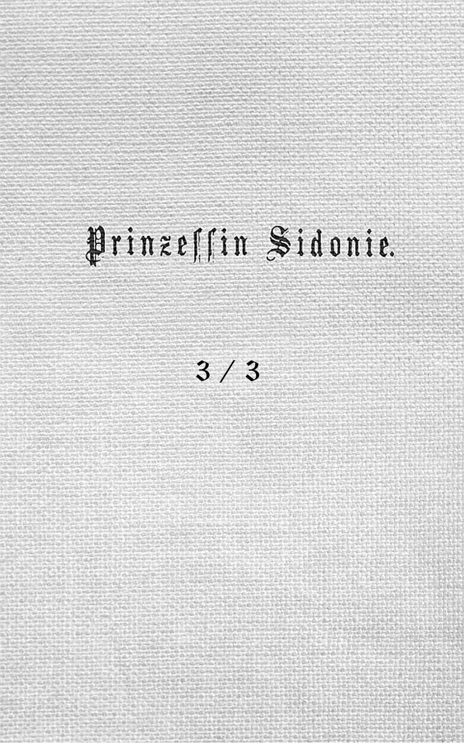 Prinzessin Sidonie (Band 3/3) cover