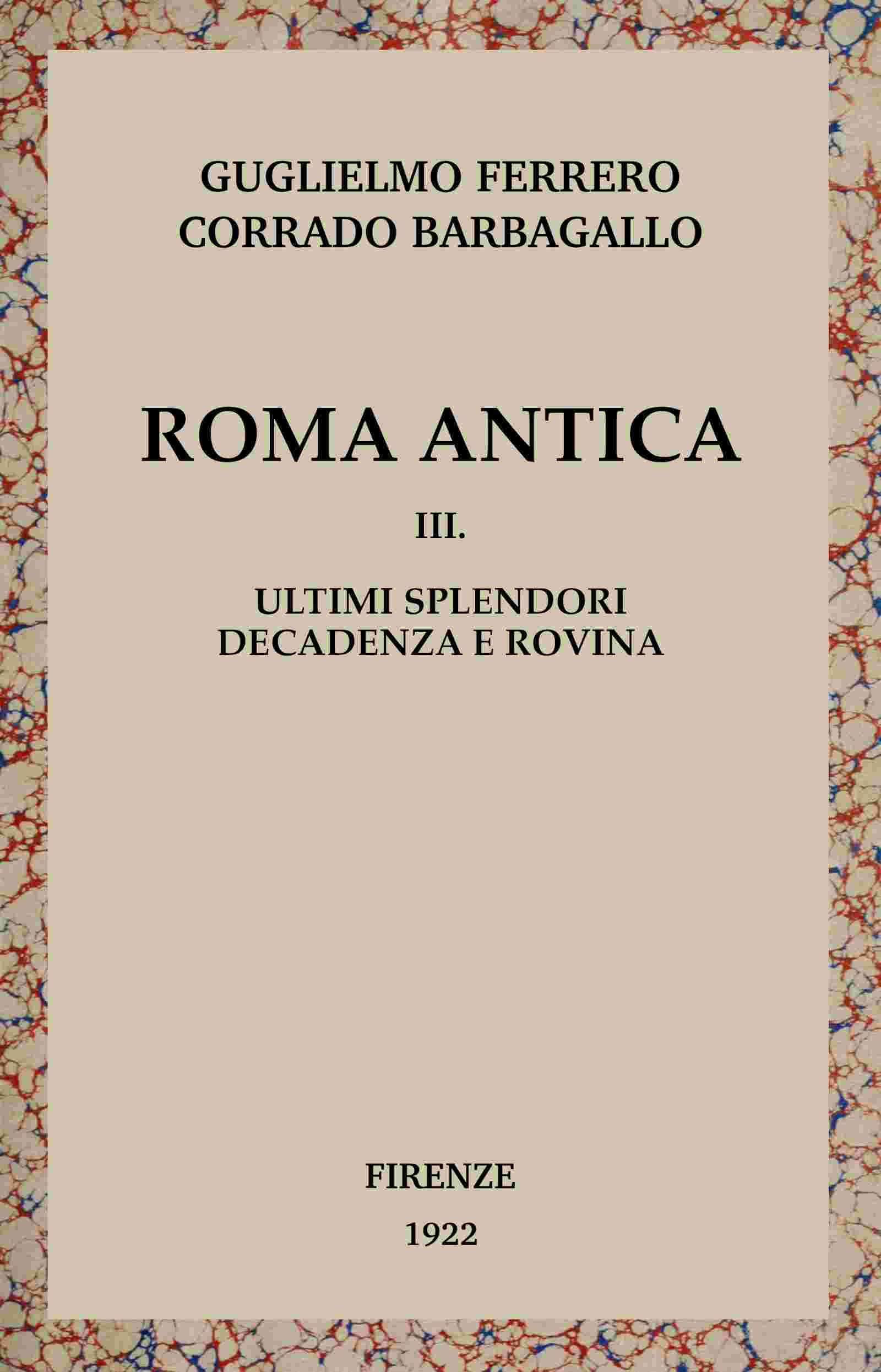Roma antica, Vol. 3/3 cover