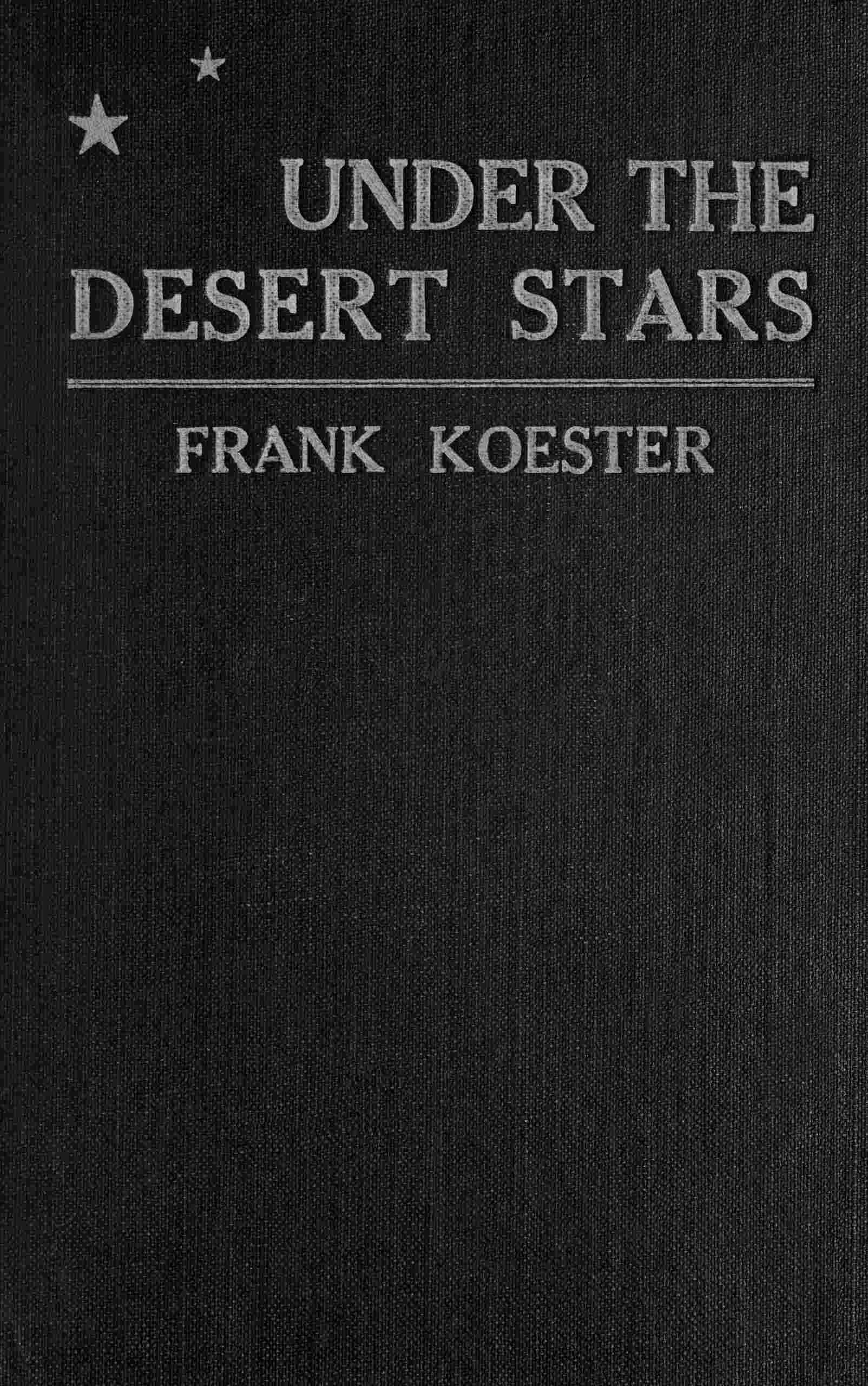 Under the desert stars cover