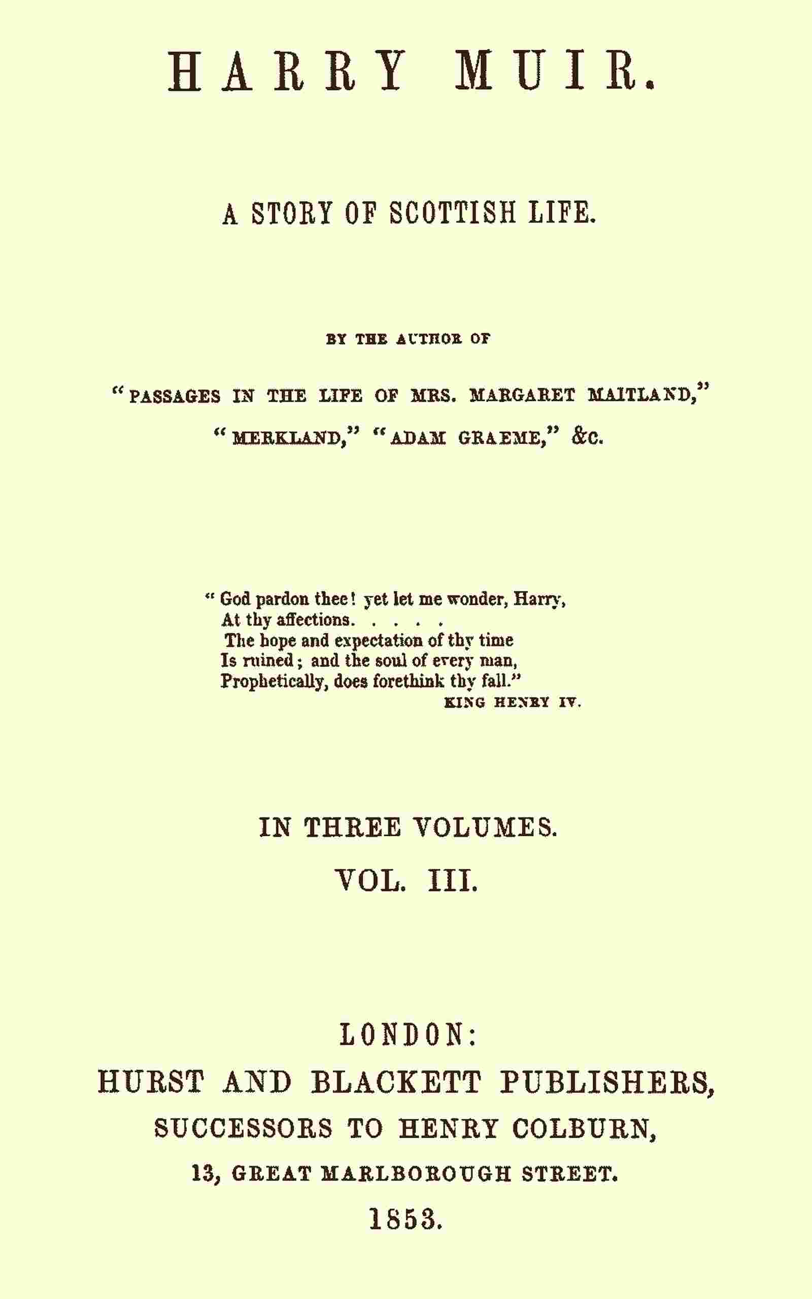 Harry Muir cover