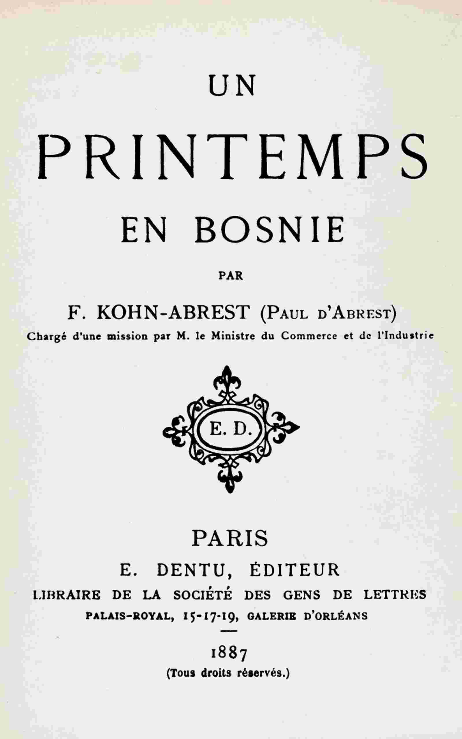 Un printemps en Bosnie cover