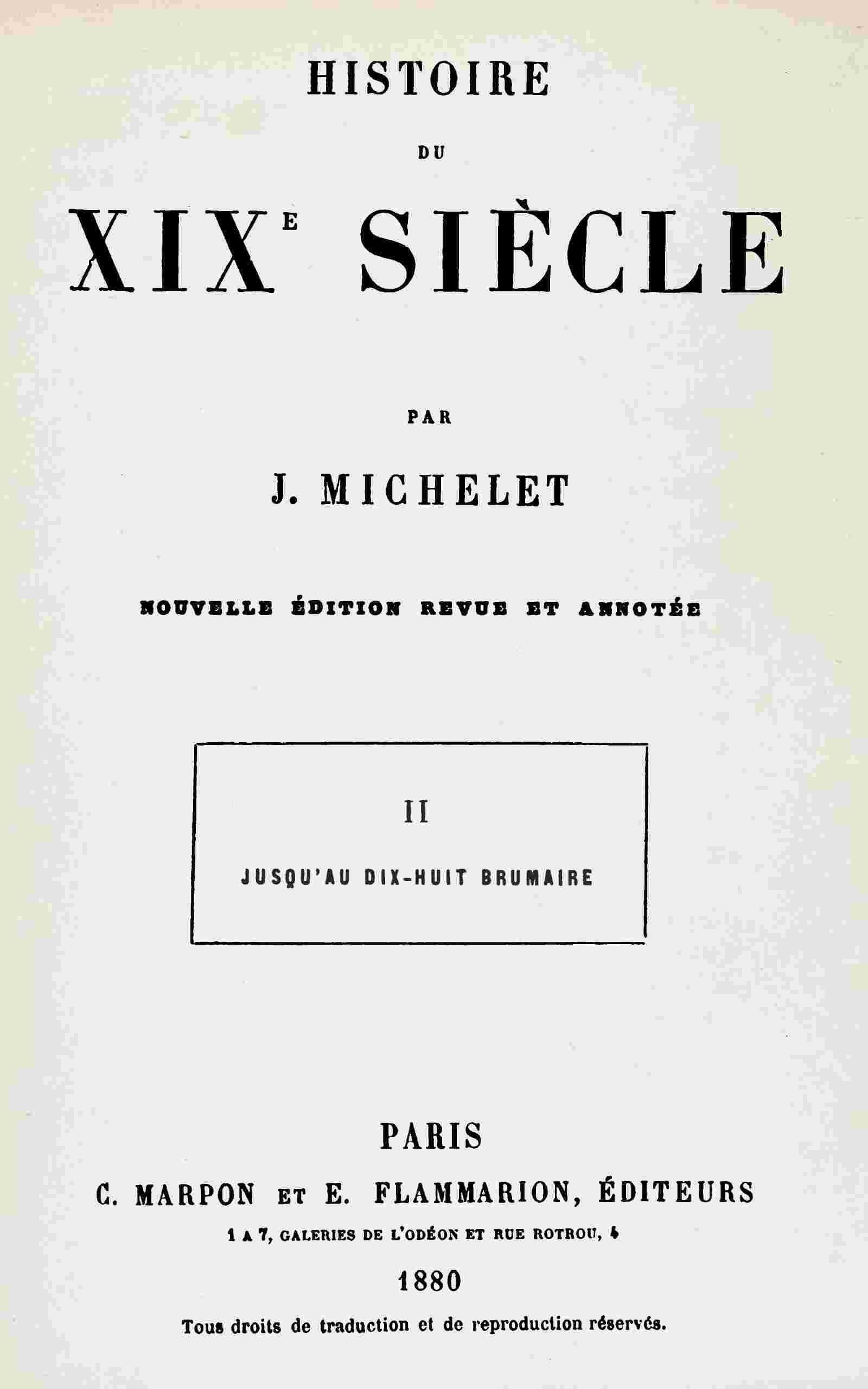 Histoire du XIXe siècle (volume 2/3) cover