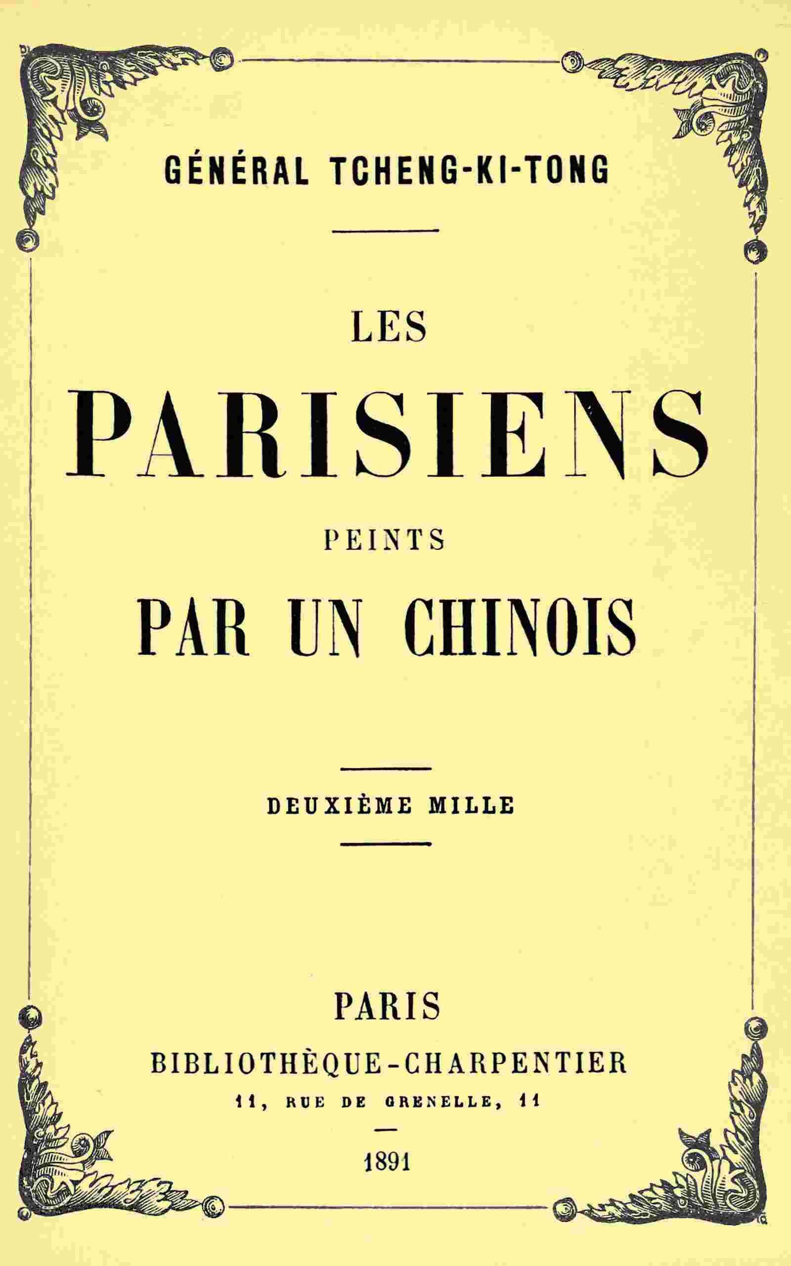 Les Parisiens peints par un Chinois cover