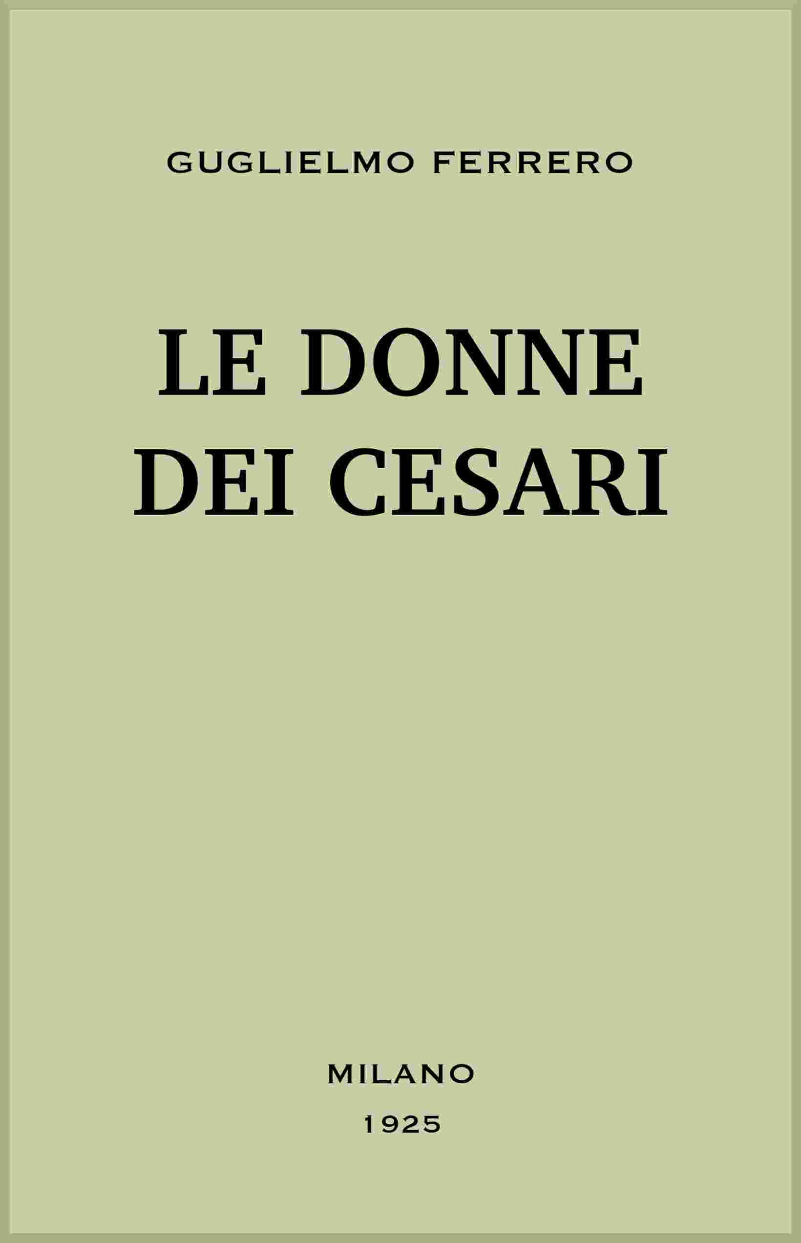 Le donne dei Cesari cover