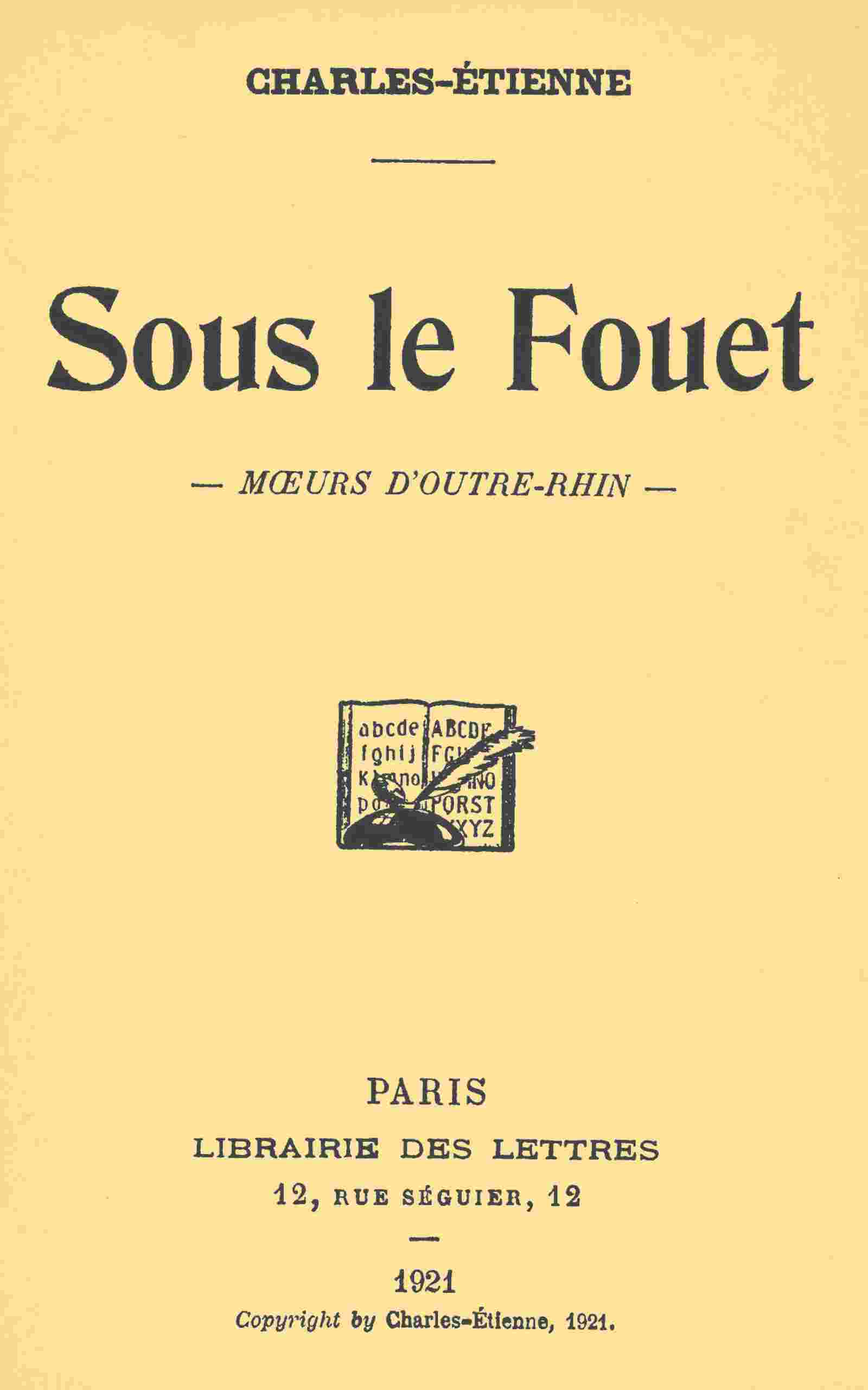 Sous le fouet cover
