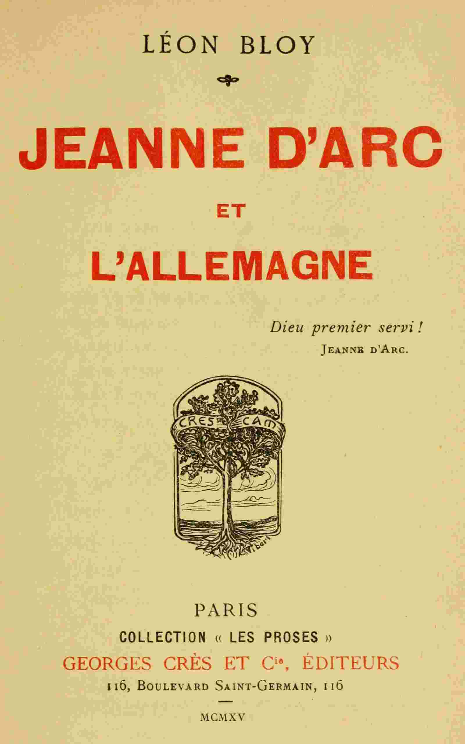 Jeanne d'Arc et l'Allemagne cover