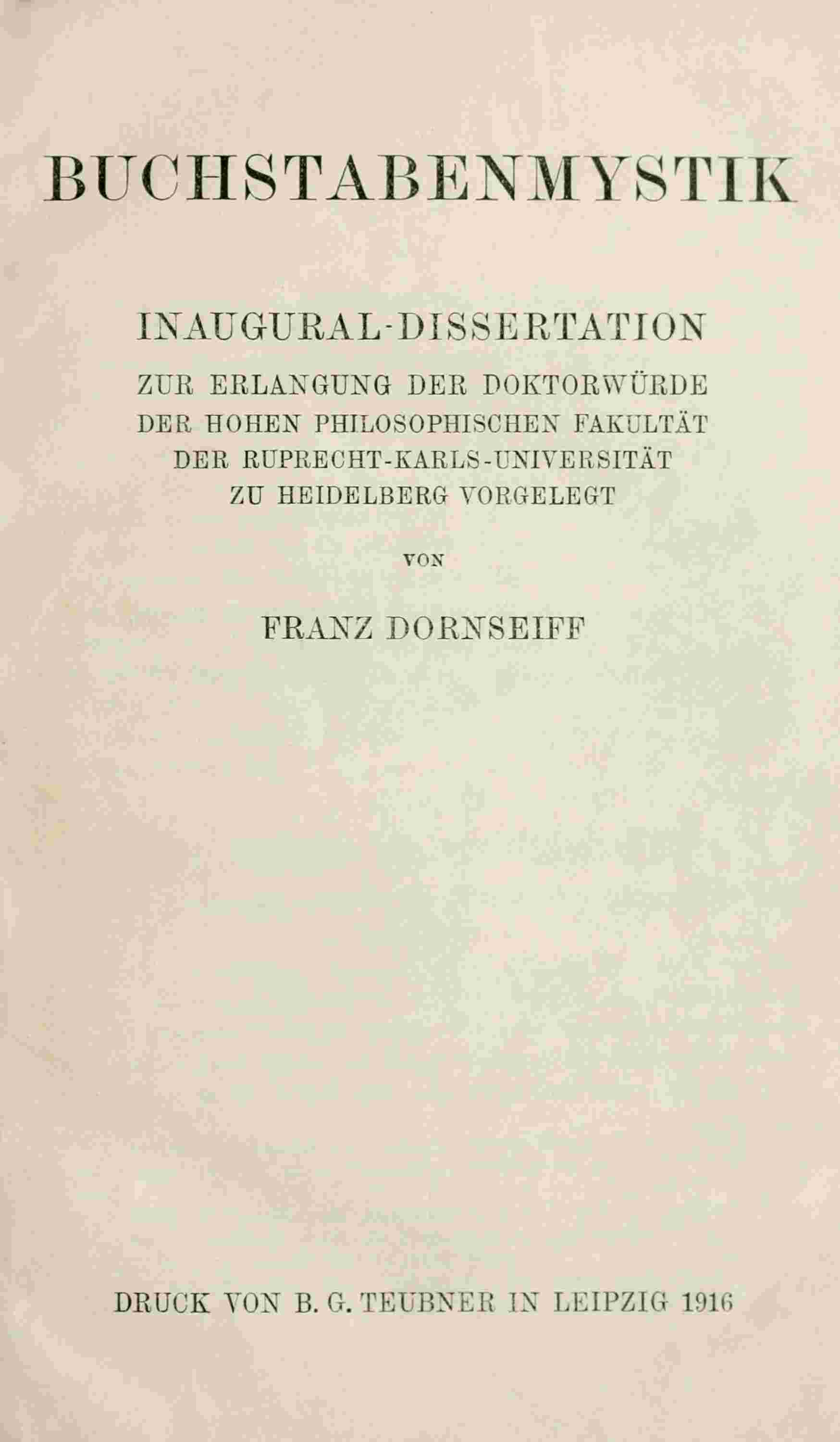 Buchstabenmystik cover