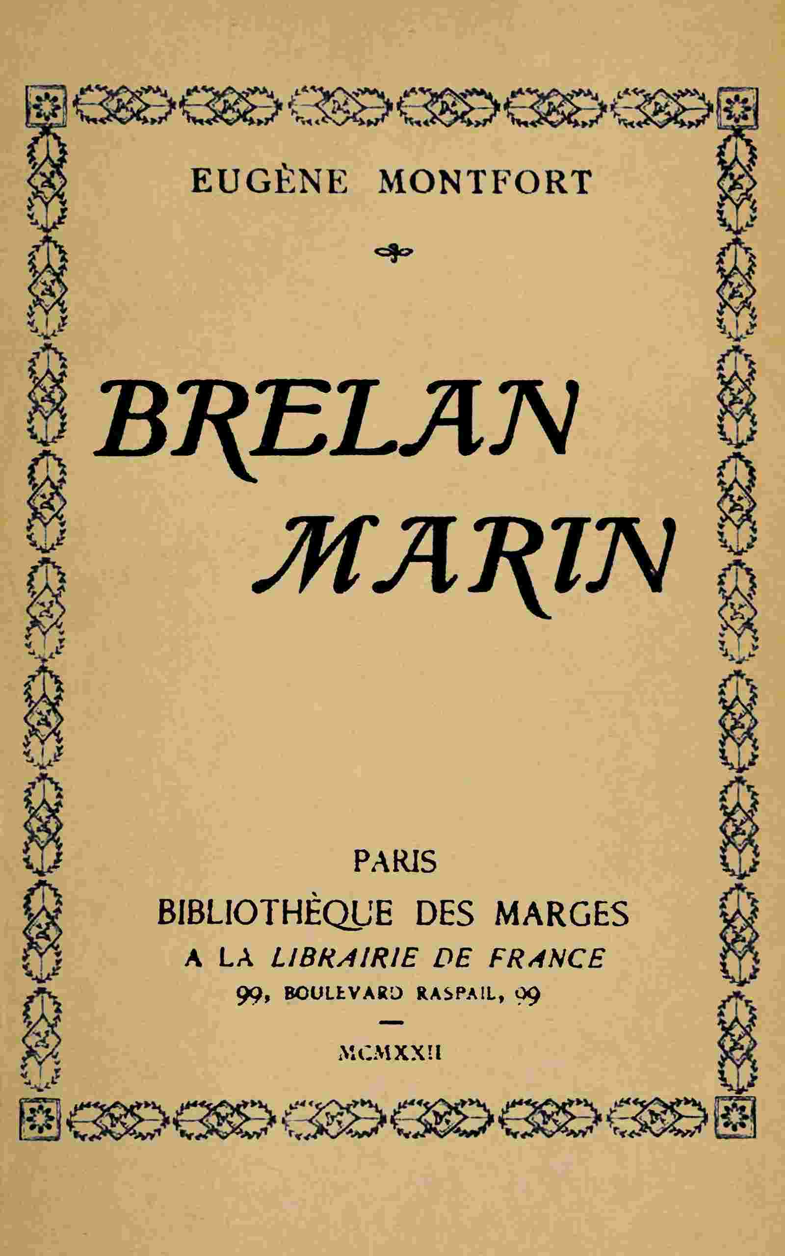 Brelan marin cover