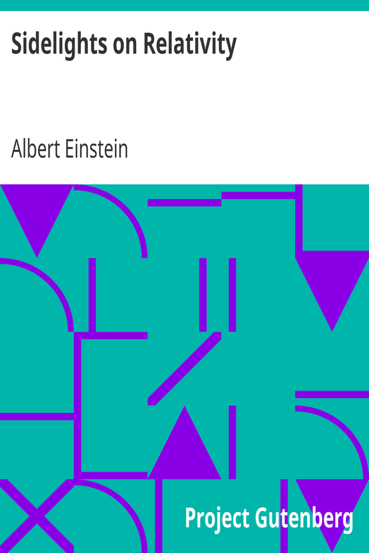 Sidelights on Relativity cover
