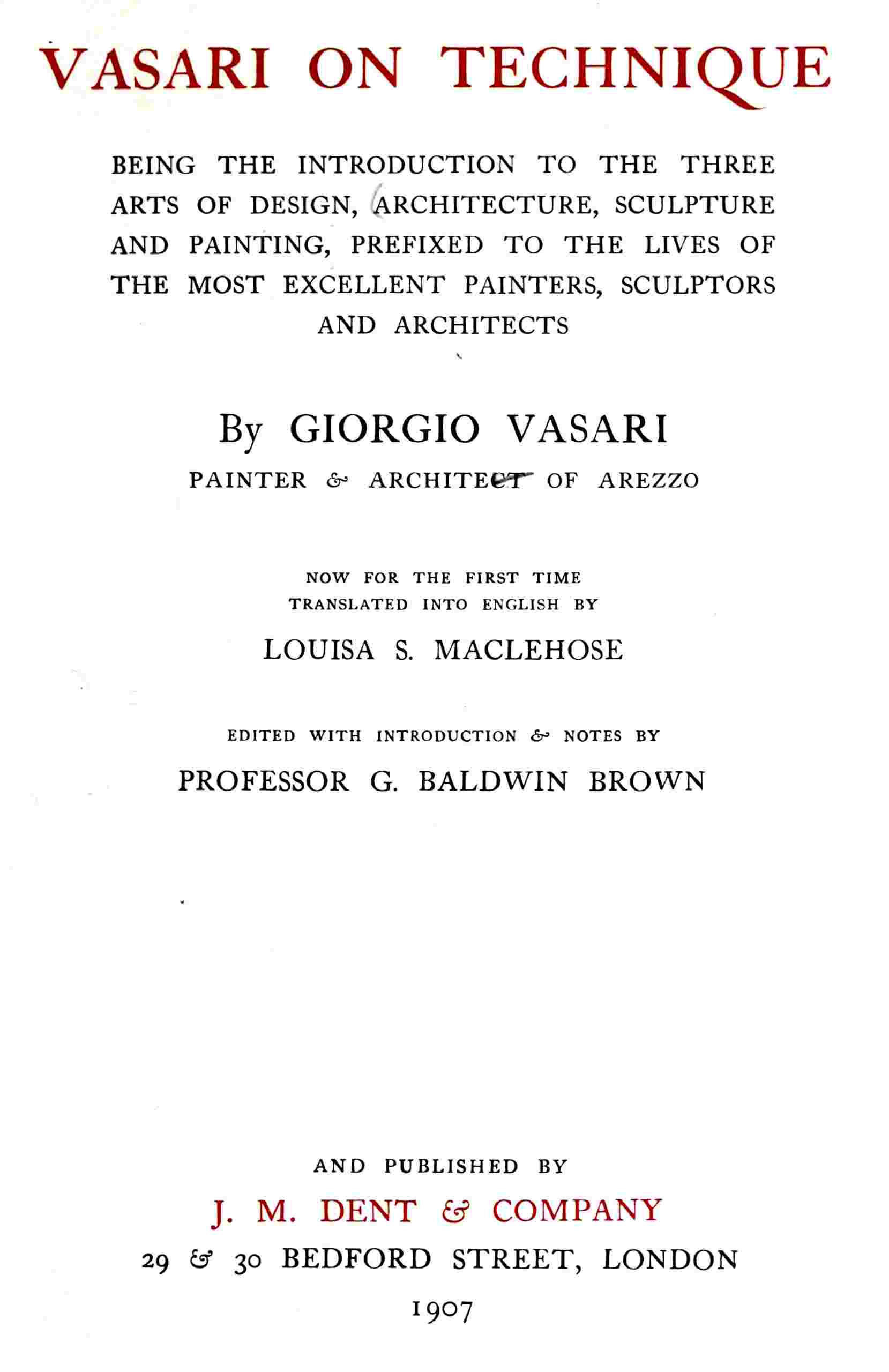 Vasari on technique cover