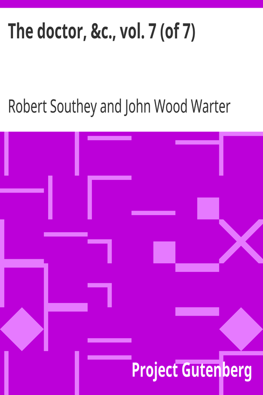The doctor, &c., vol. 7 (of 7) cover