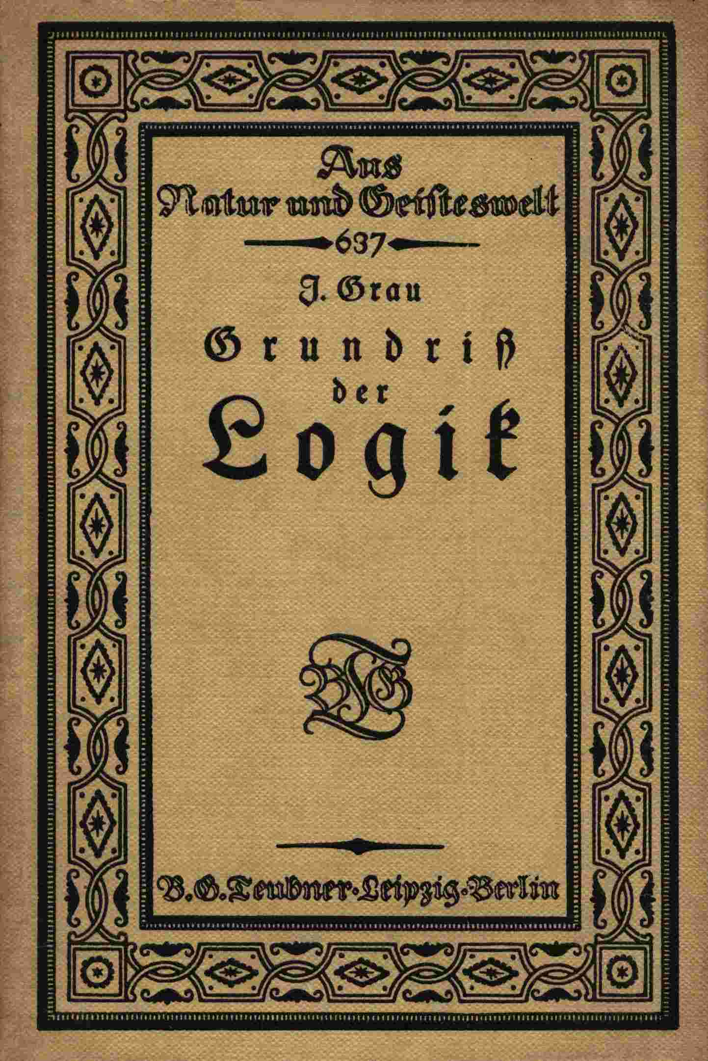 Grundriß der Logik cover