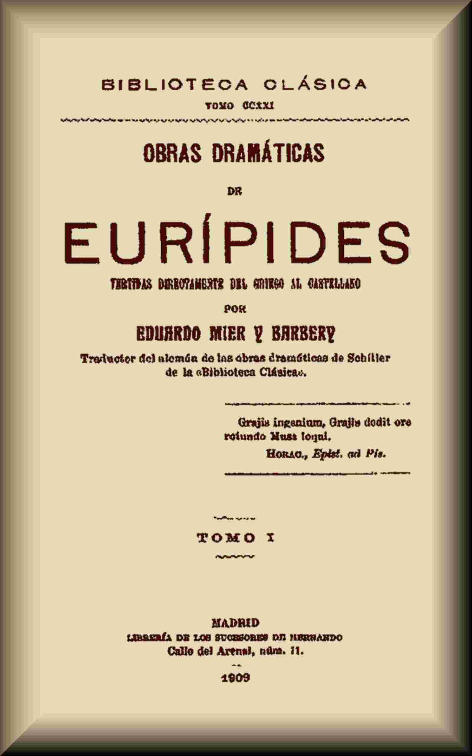 Obras dramáticas de Eurípides (1 de 3) cover
