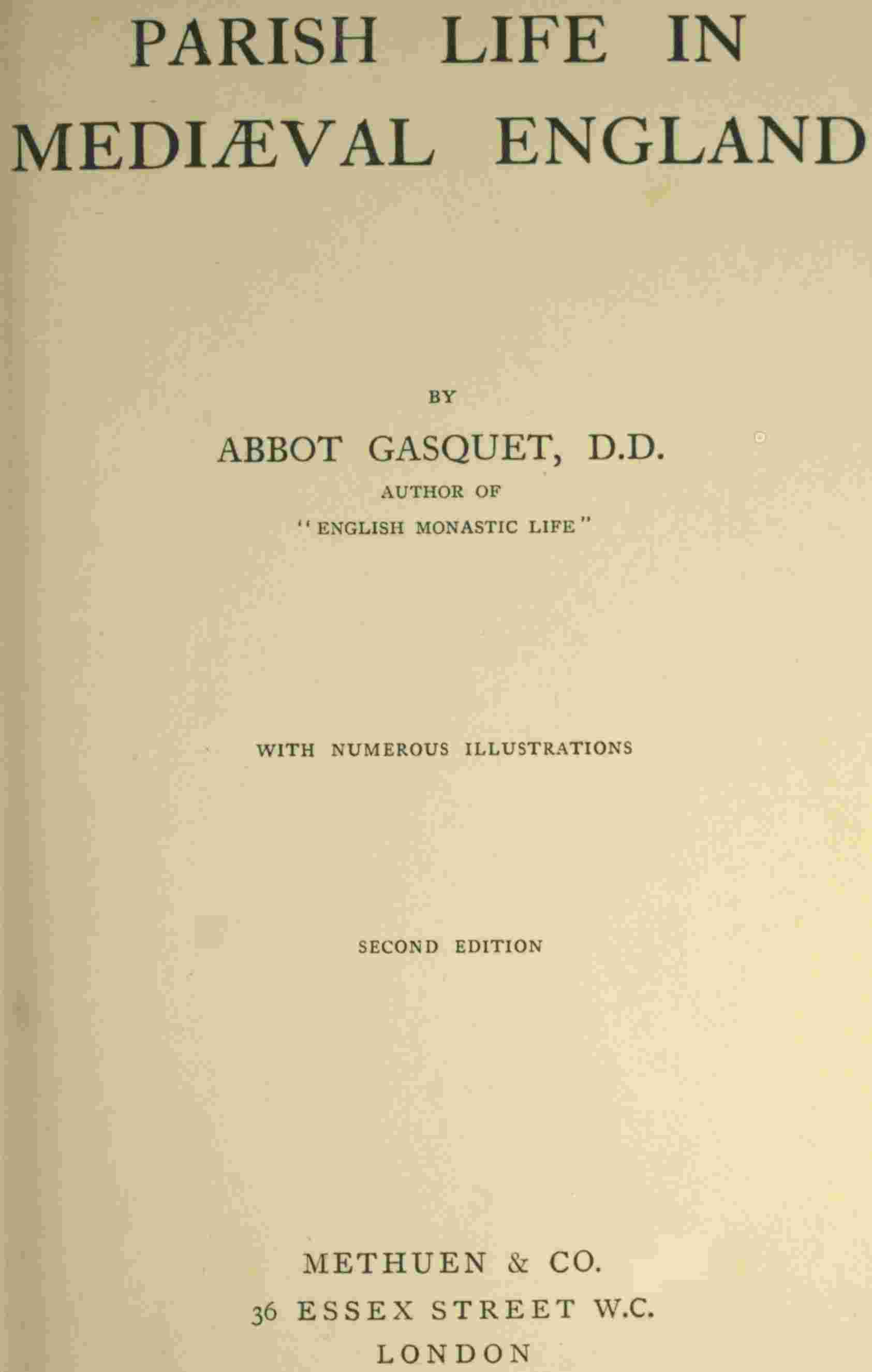 Parish life in mediæval England cover