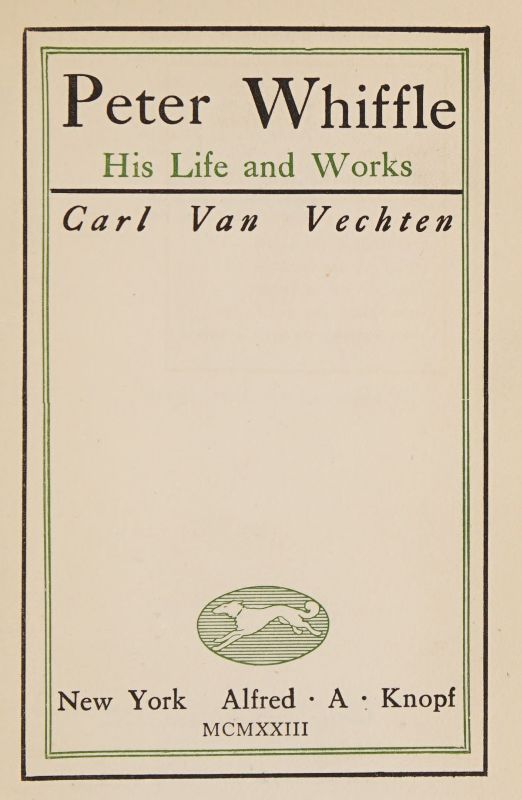 Peter Whiffle cover