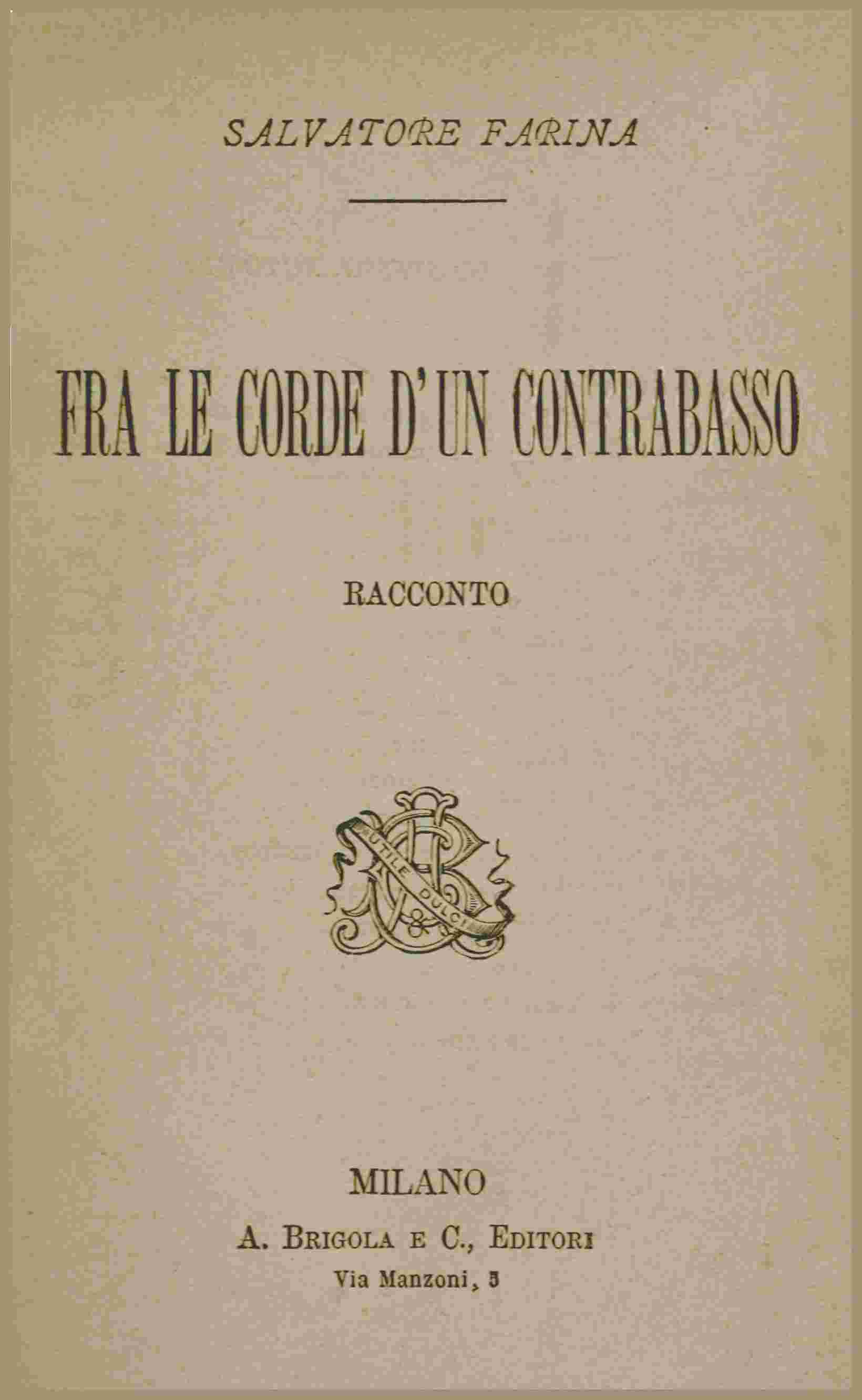 Fra le corde d'un contrabasso cover