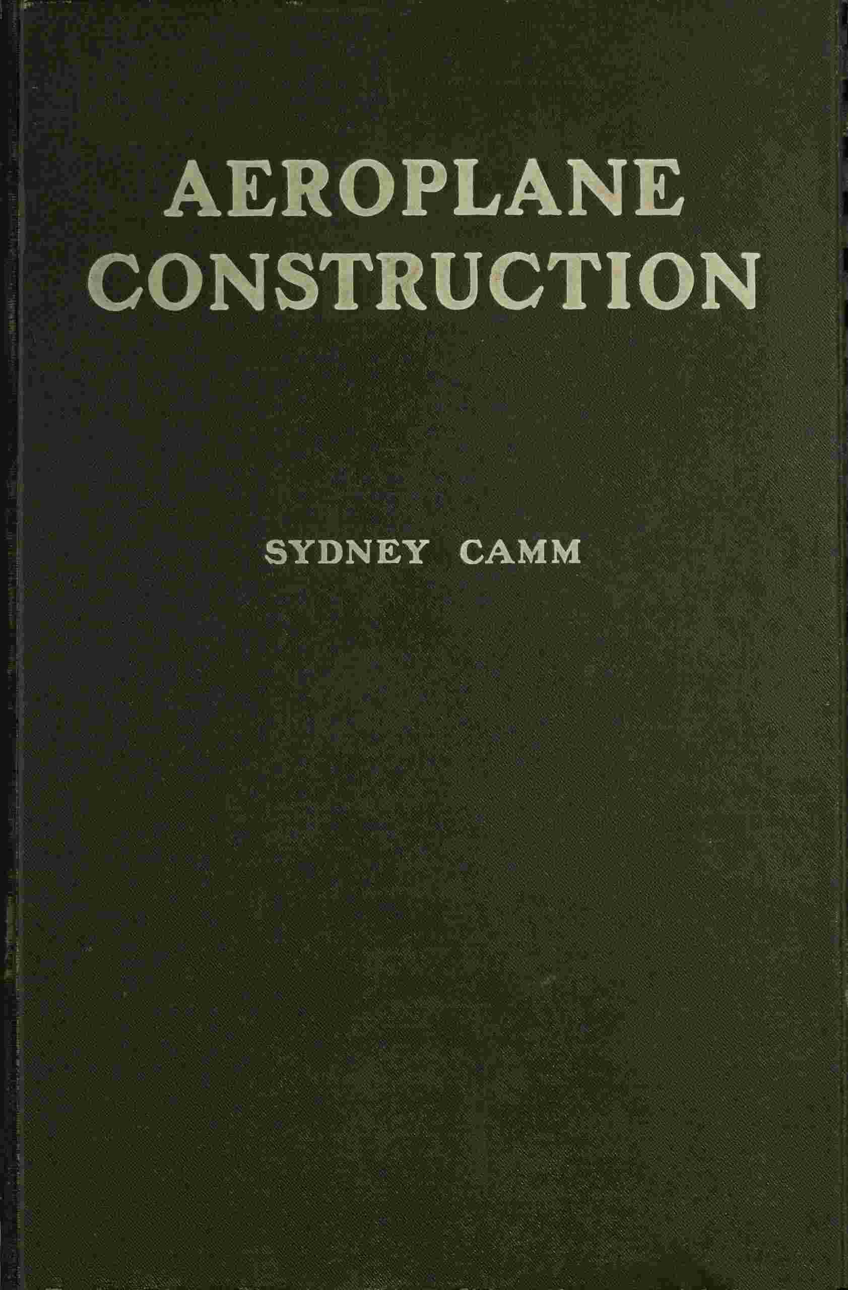 Aeroplane construction cover