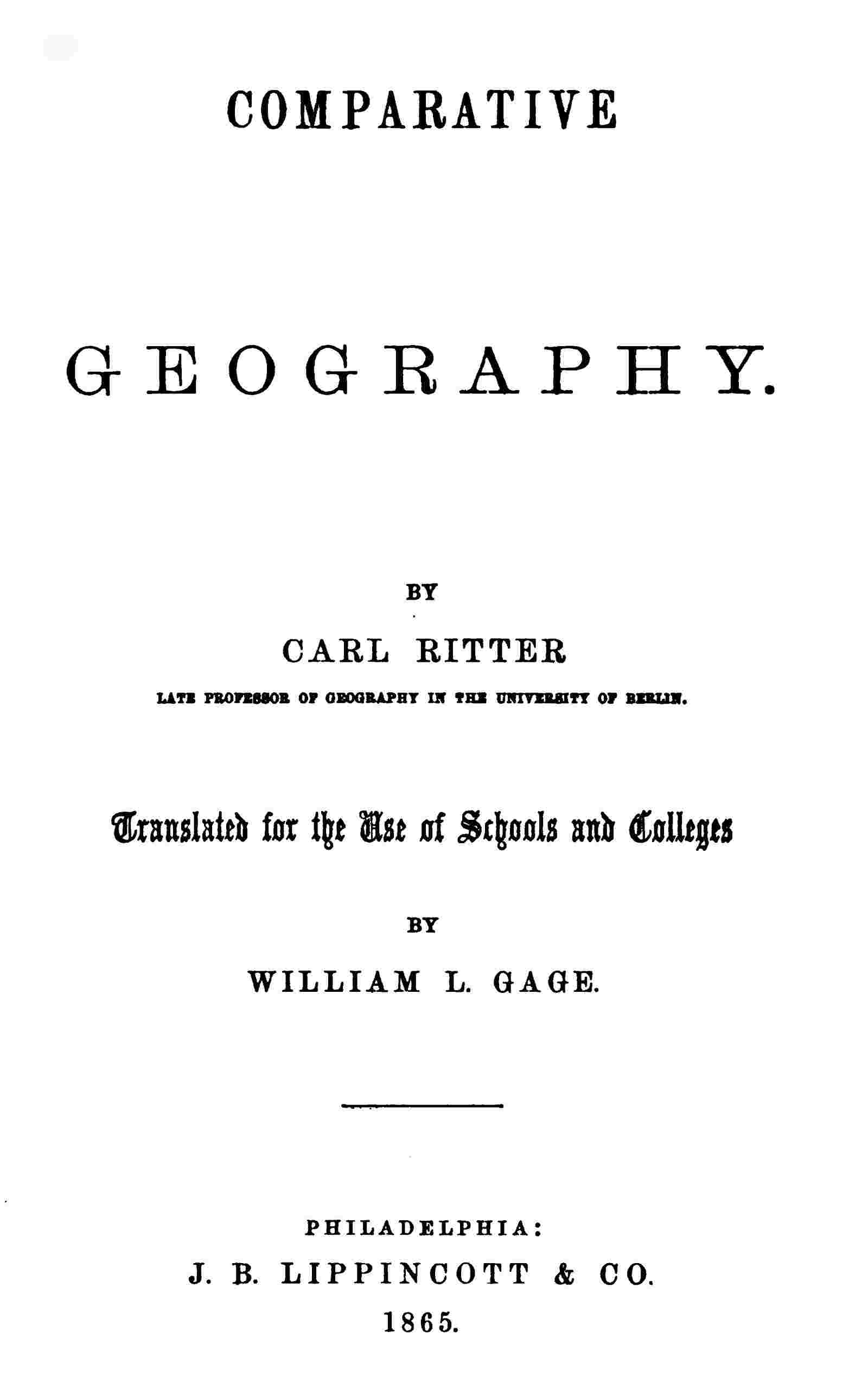 Comparative geography cover