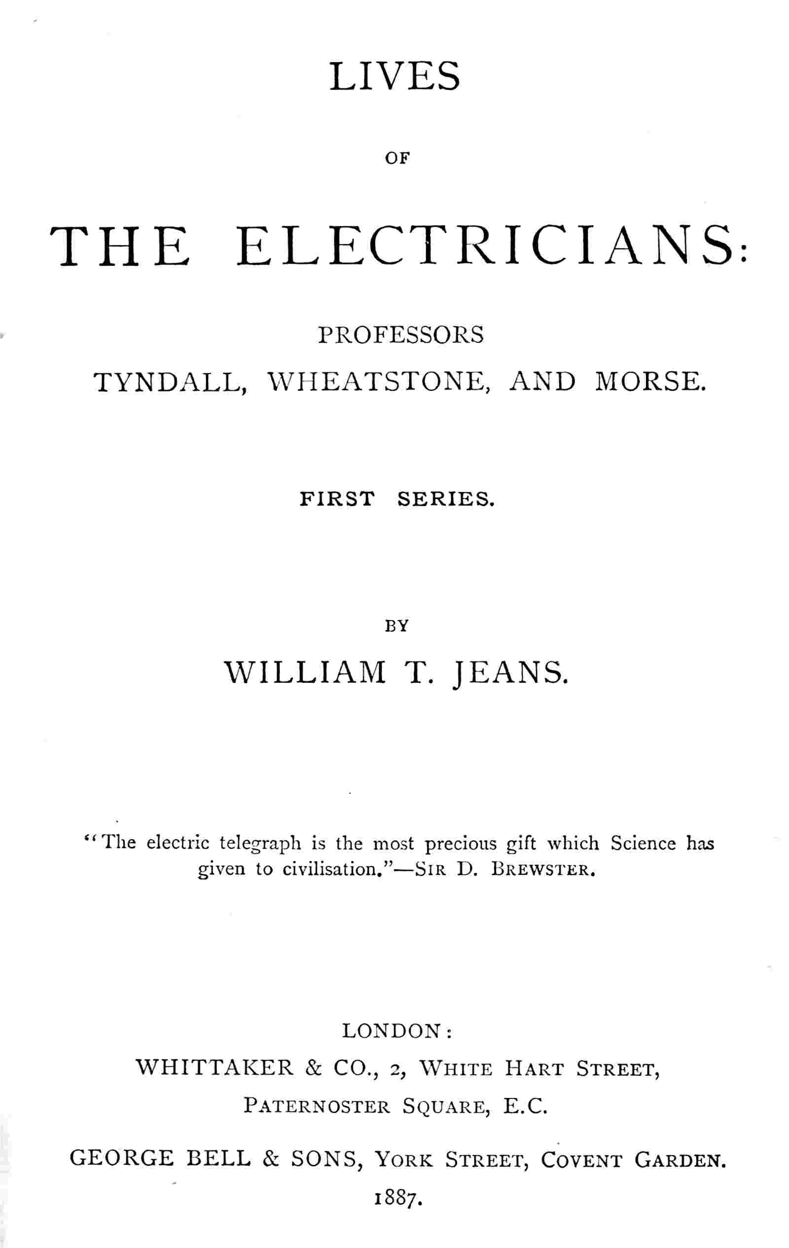 Lives of the electricians cover