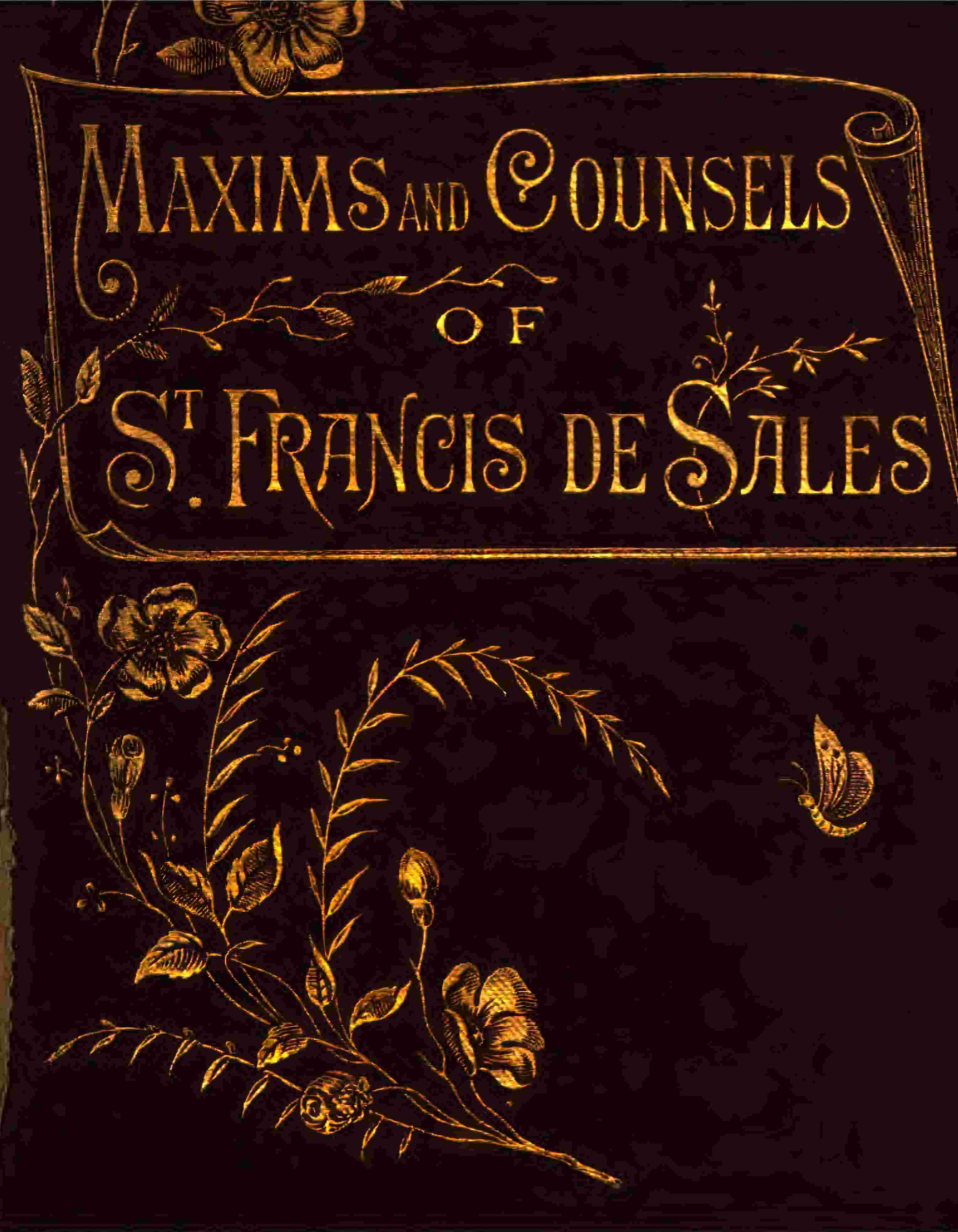 Maxims and counsels of St. Francis de Sales for every day of the year cover