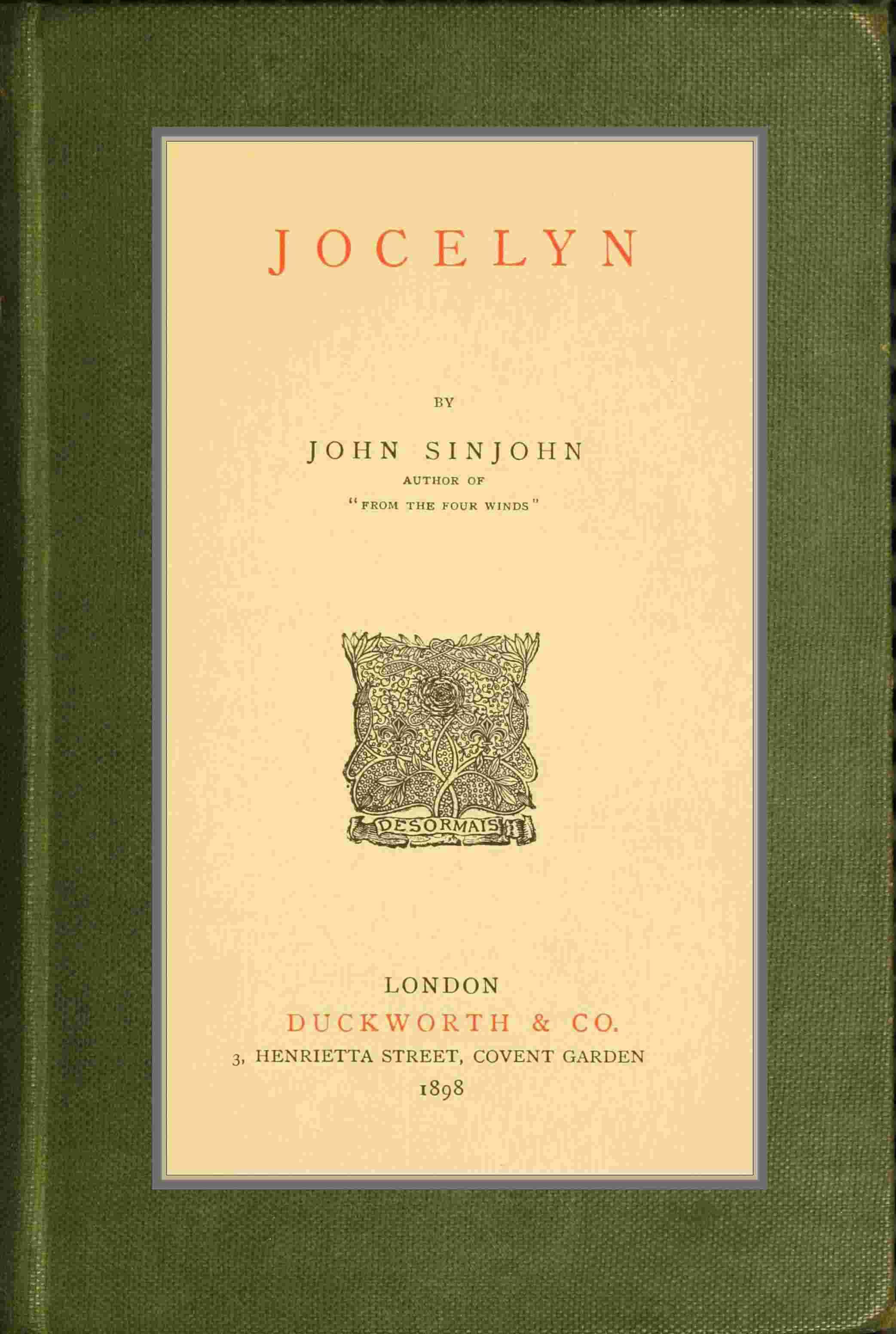 Jocelyn cover