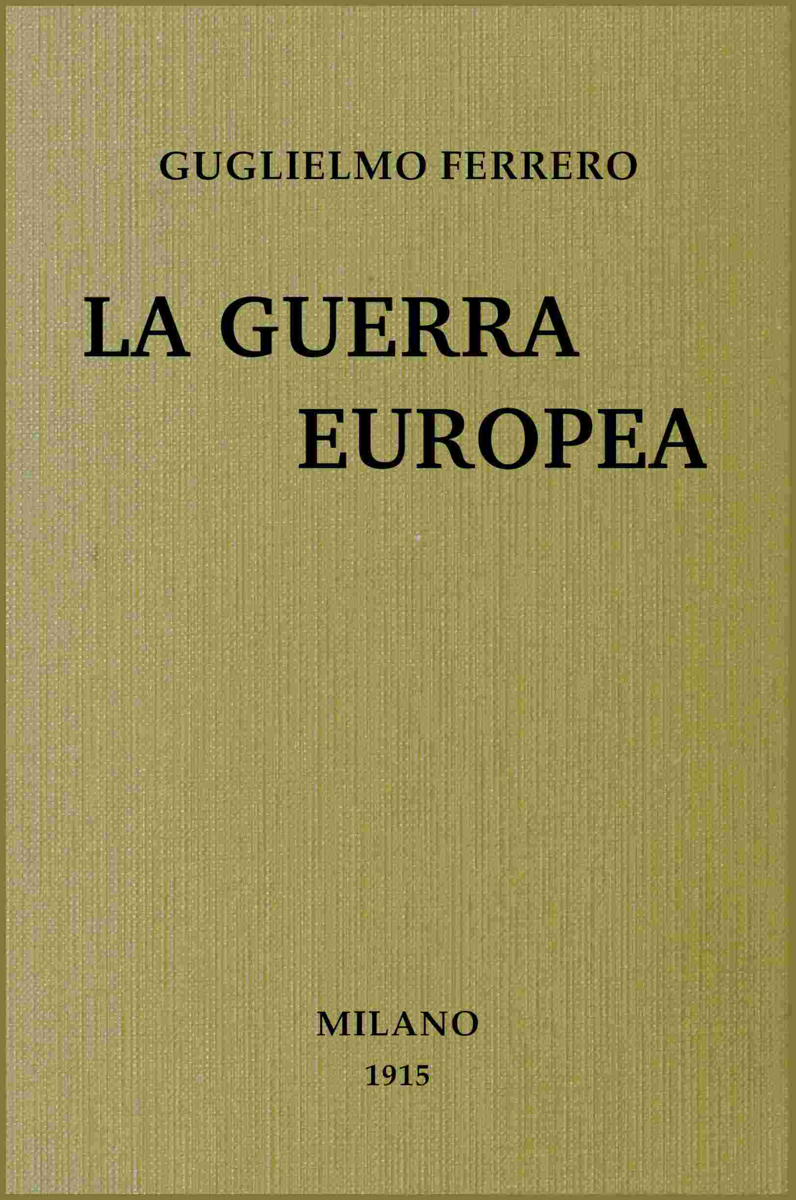 La guerra europea cover