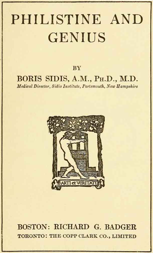 Philistine and genius cover