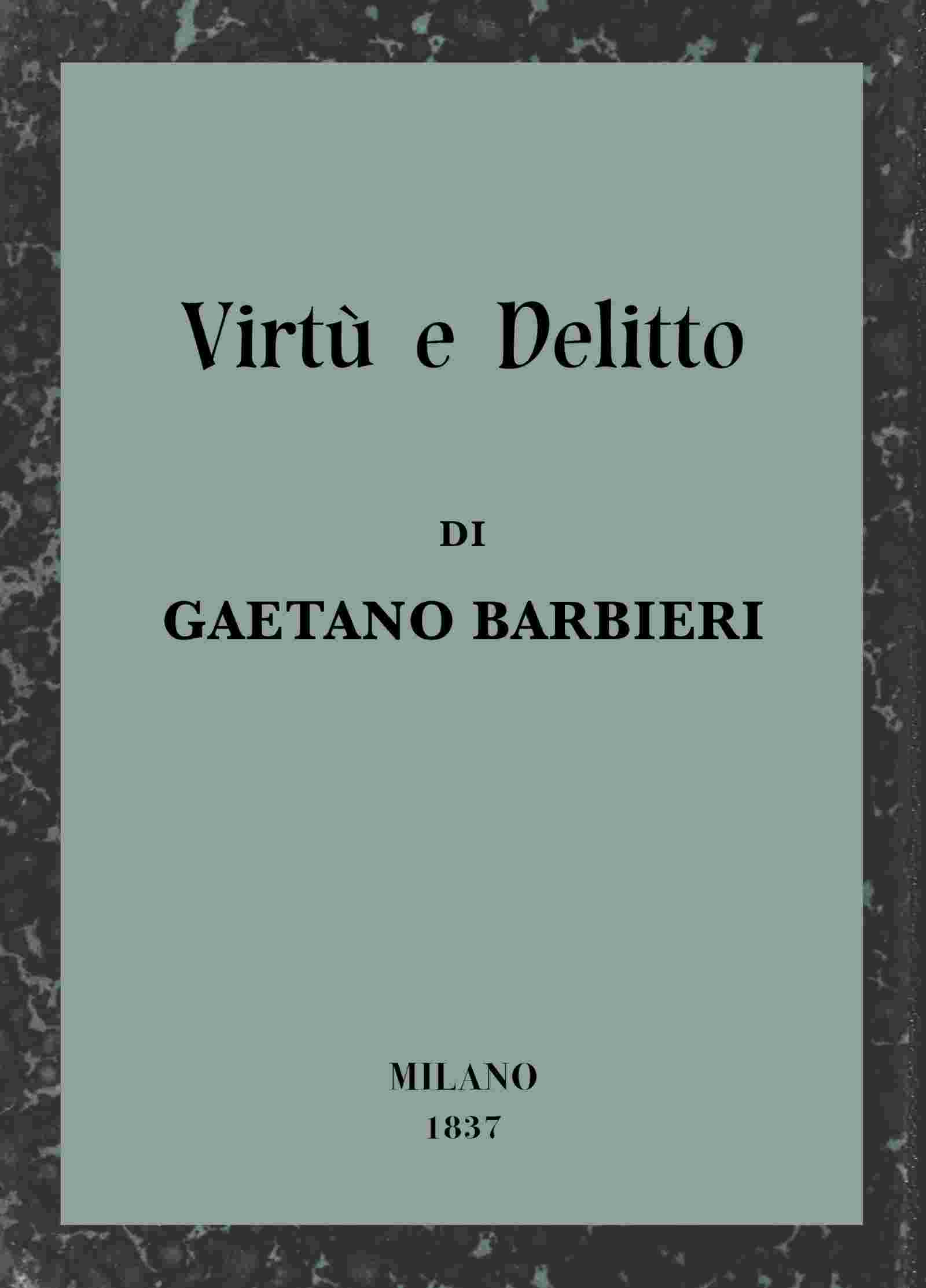Virtù e delitto cover