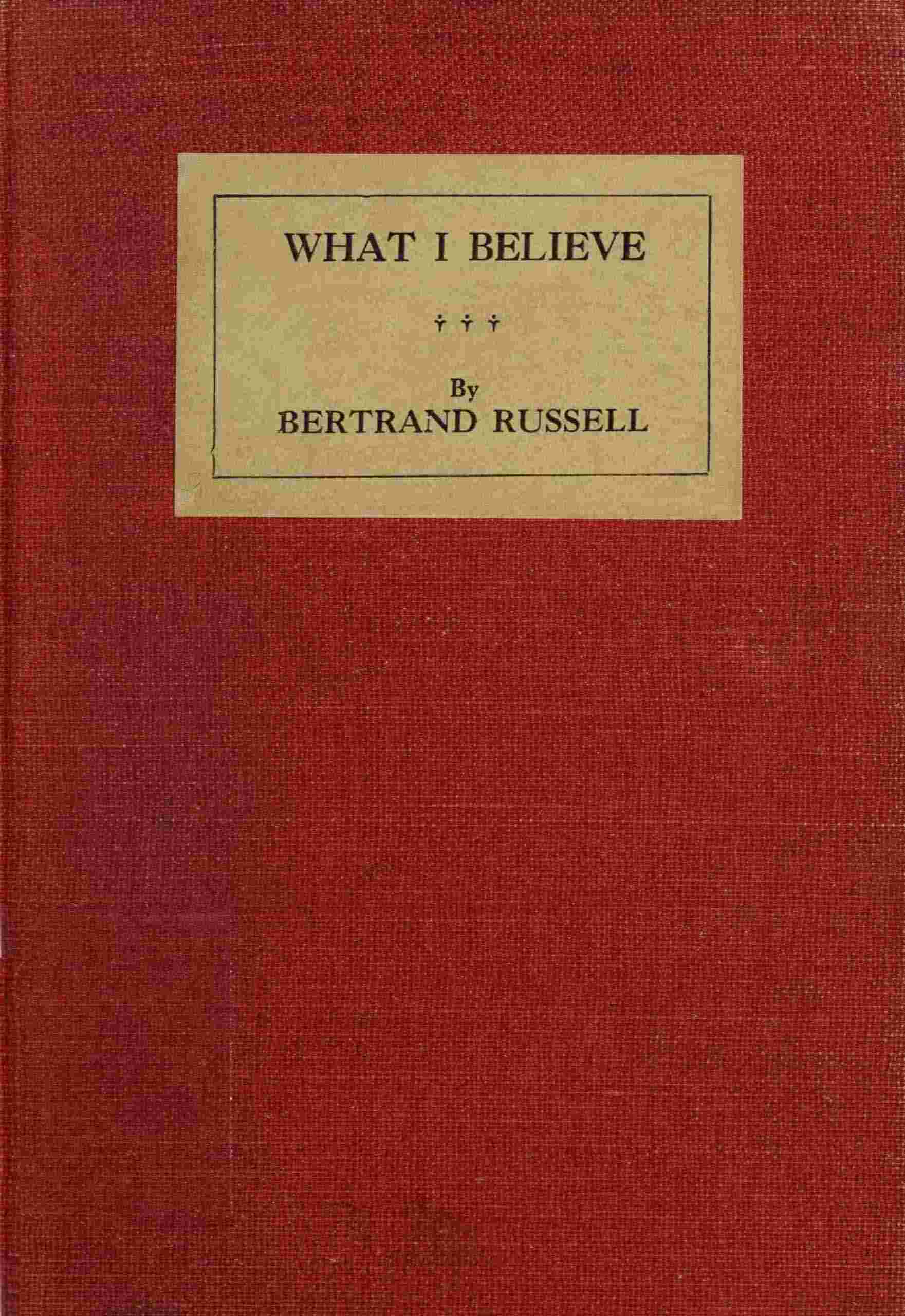 What I believe cover