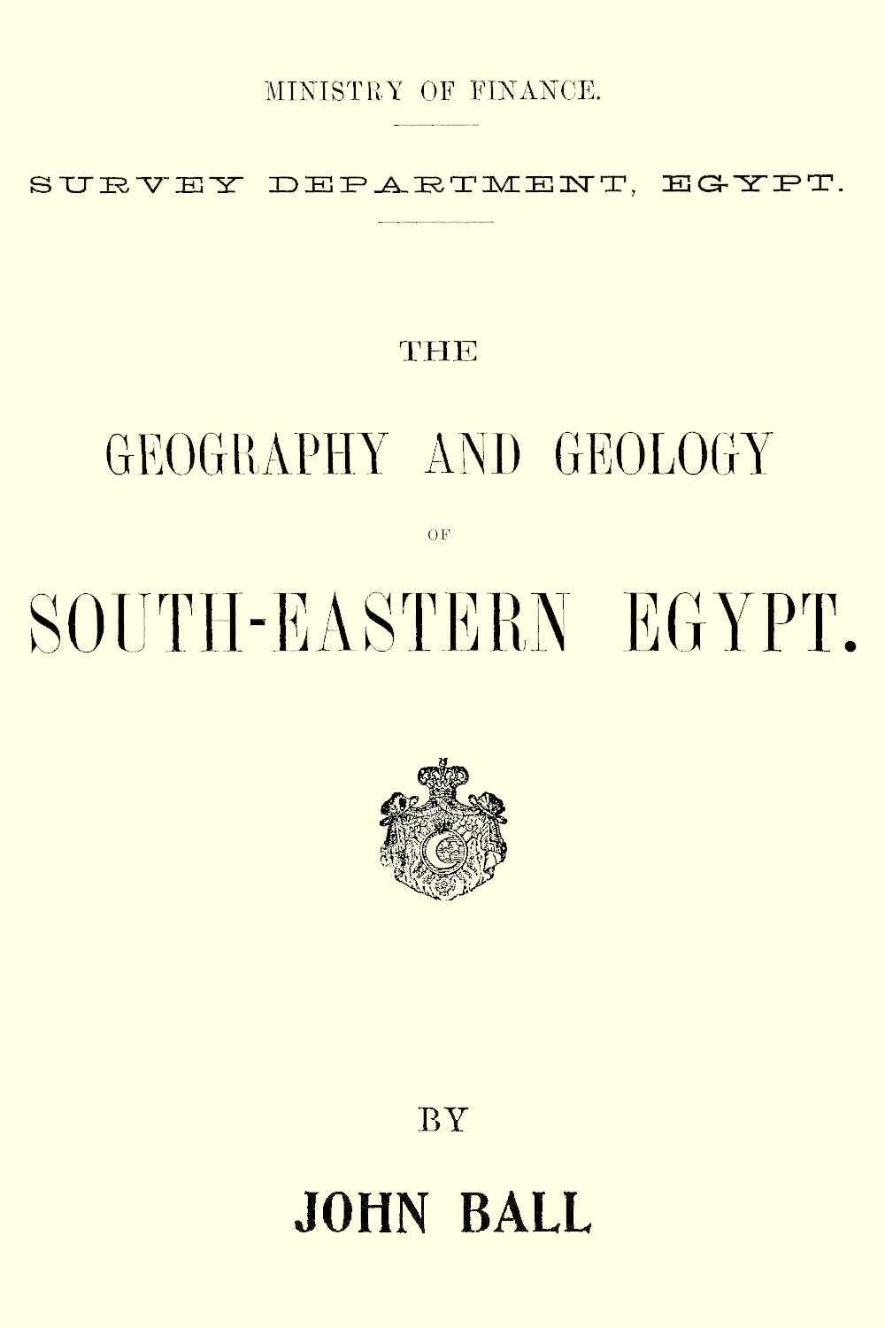 The geography and geology of south-eastern Egypt cover