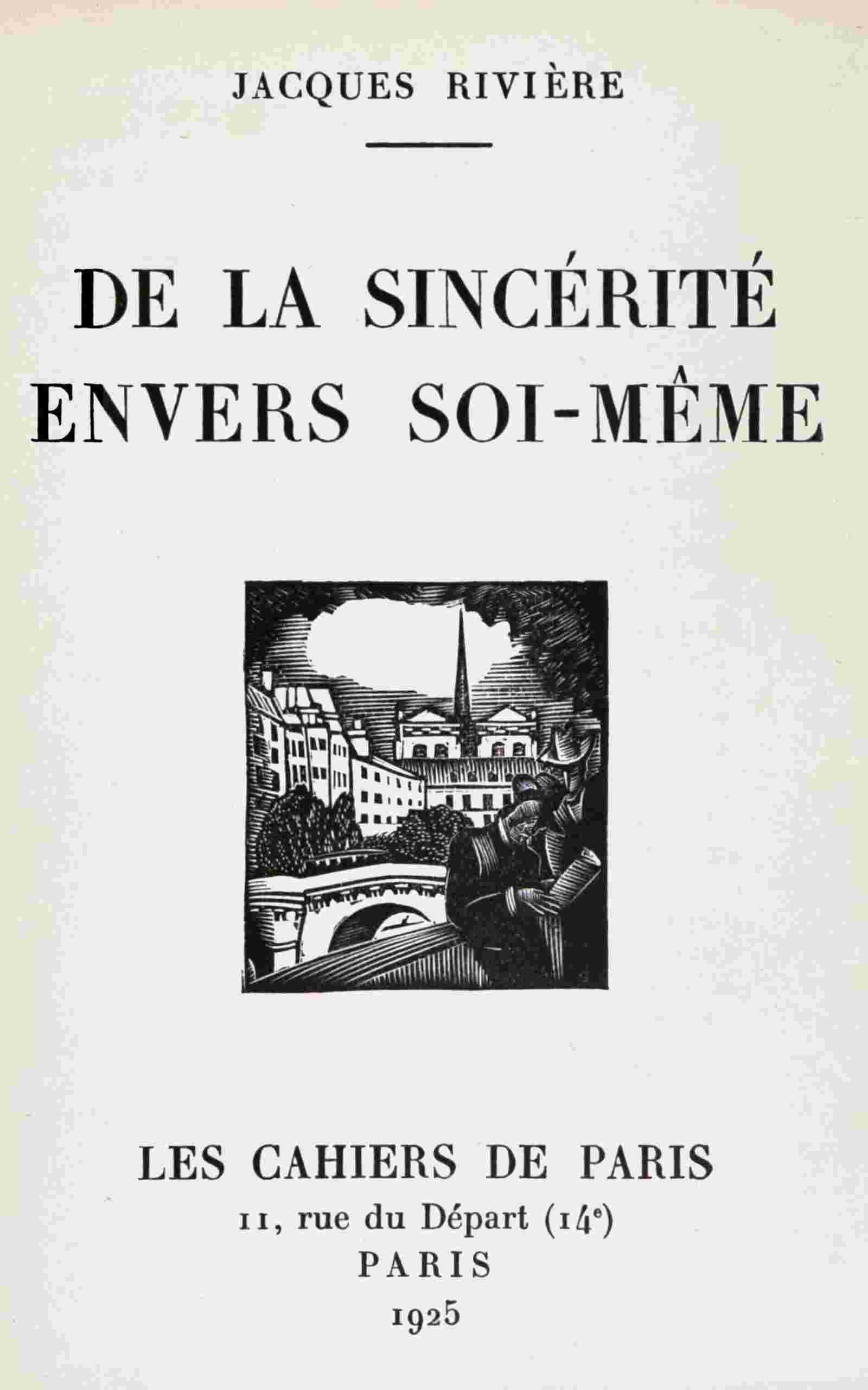 De la sincérité envers soi-même cover