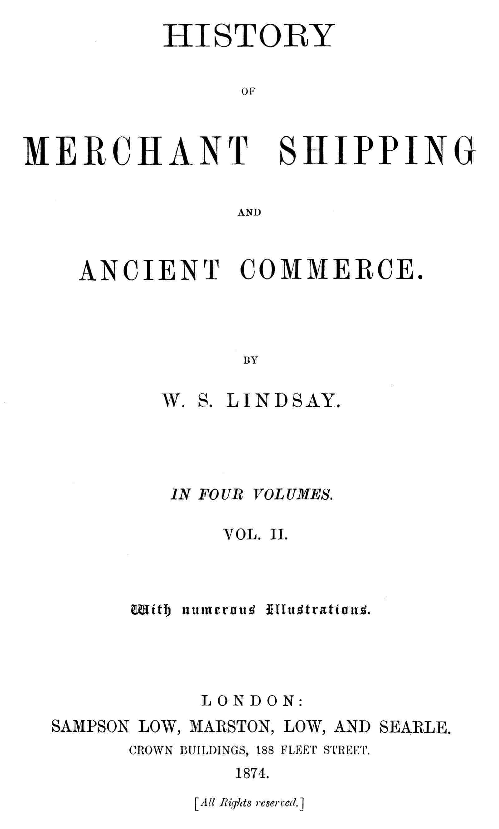 History of merchant shipping and ancient commerce, Volume 2 (of 4) cover