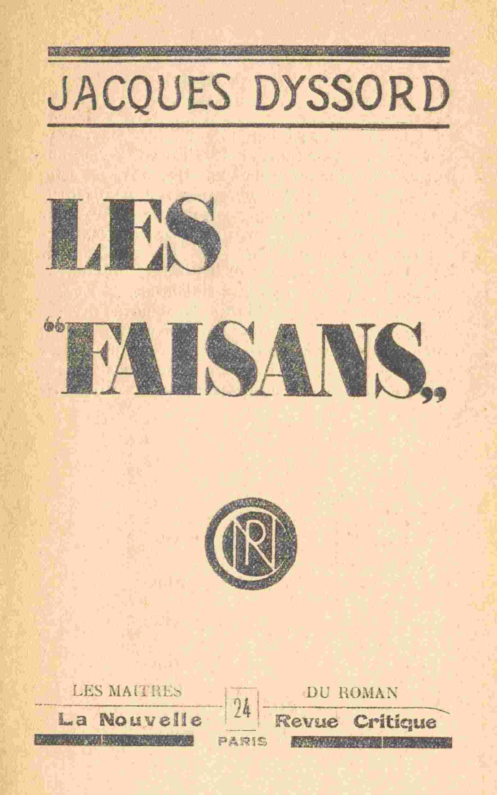Les "Faisans" cover