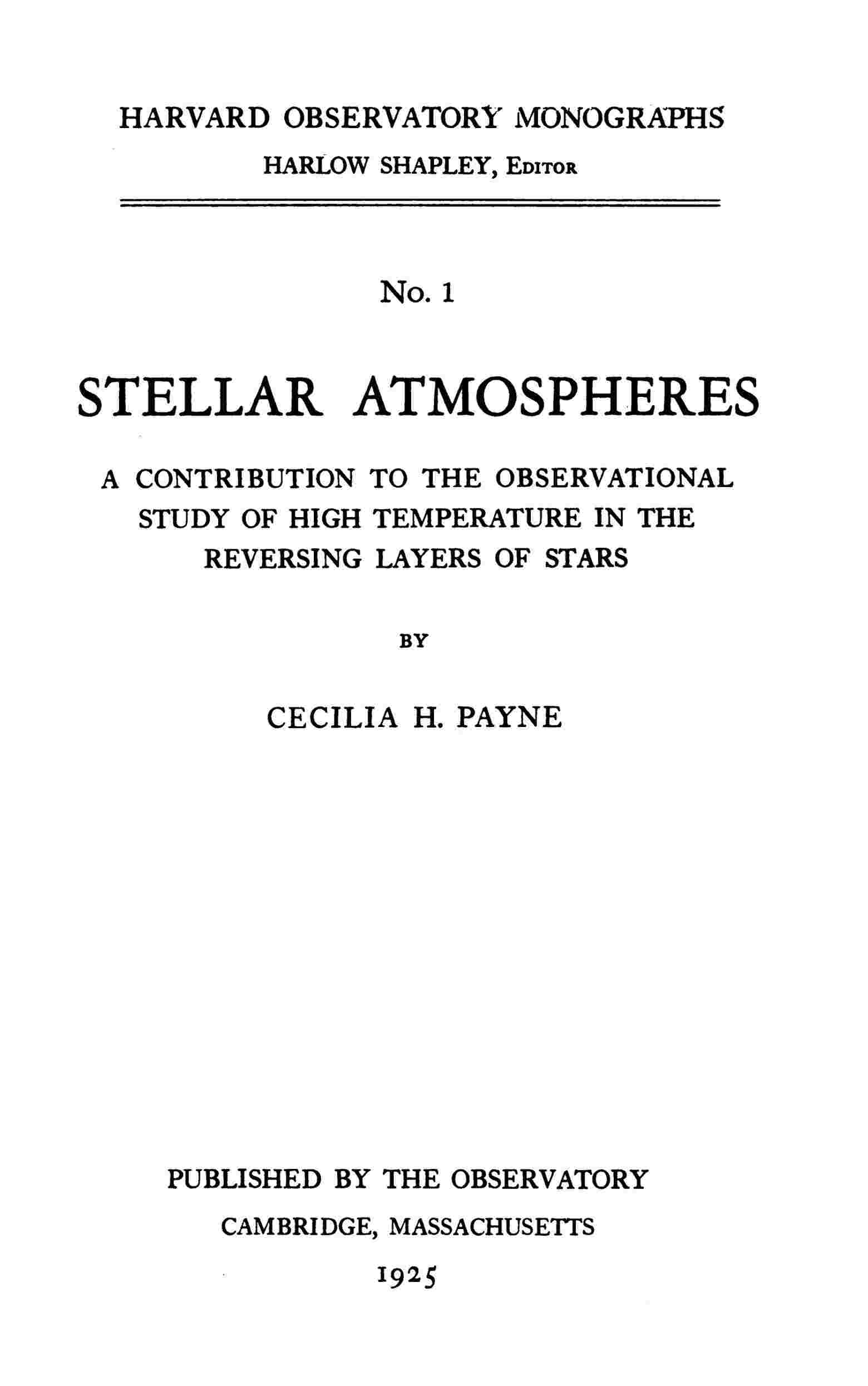 Stellar atmospheres cover
