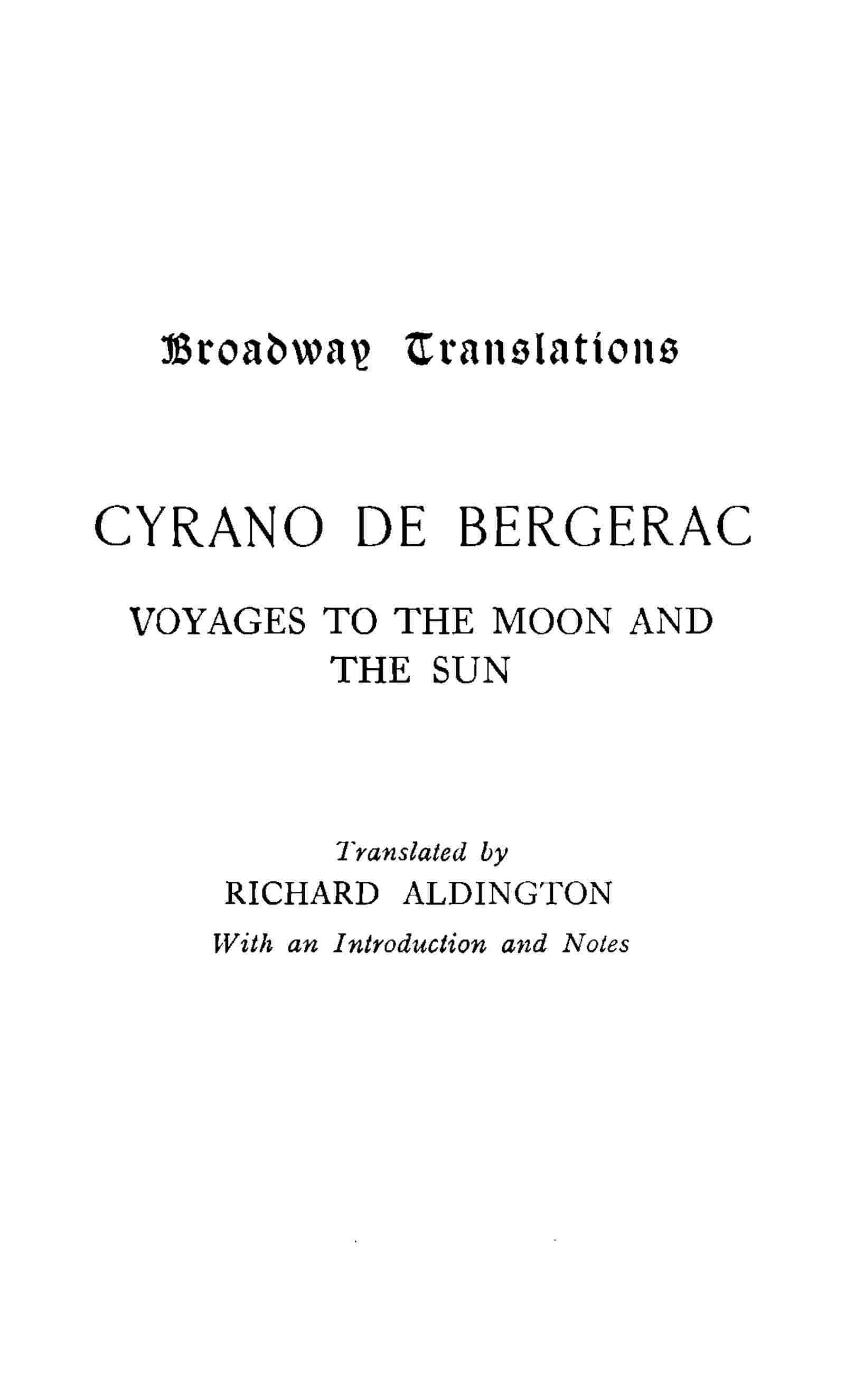 Voyages to the Moon and the Sun cover