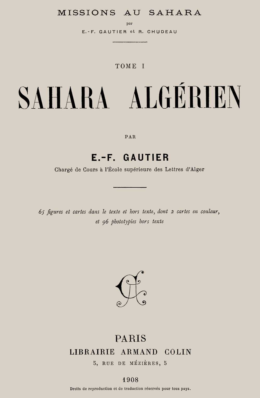 Missions au Sahara, tome 1 cover