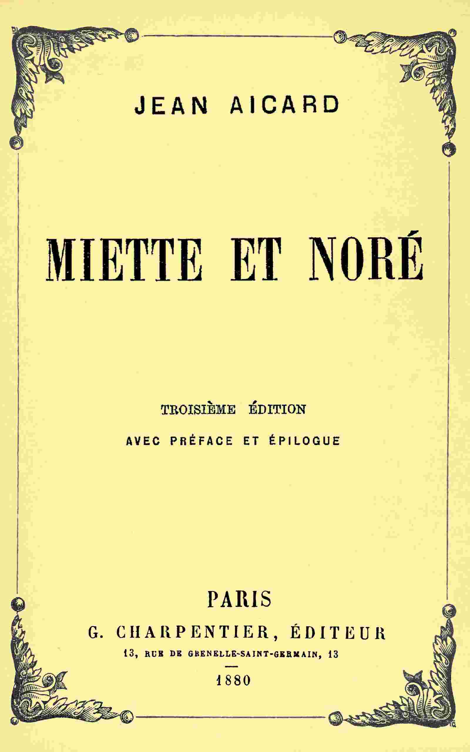 Miette et Noré cover