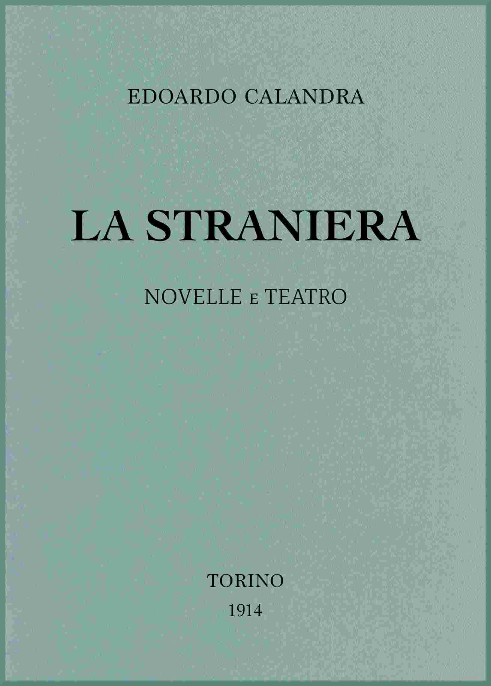La straniera cover