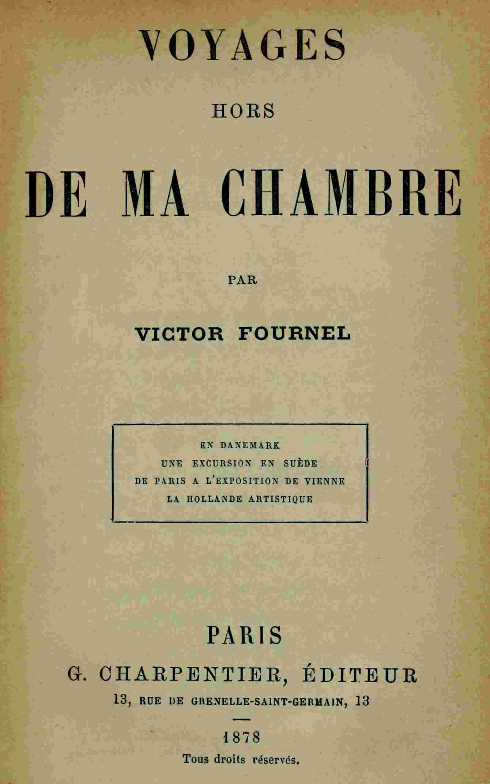 Voyages hors de ma chambre cover