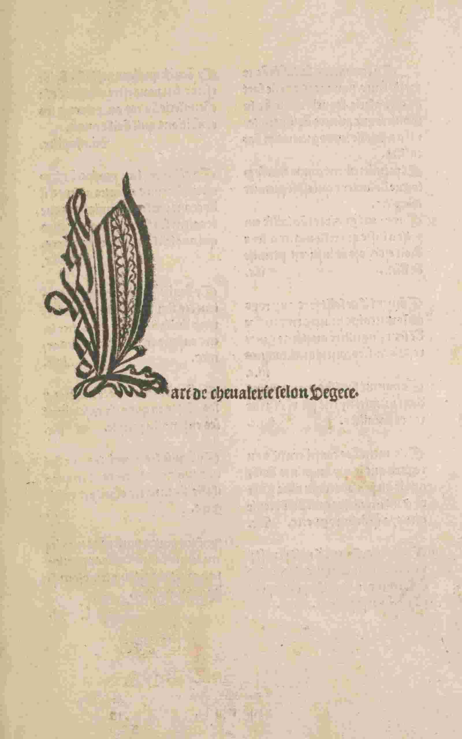 L'art de chevalerie selon Vegece cover