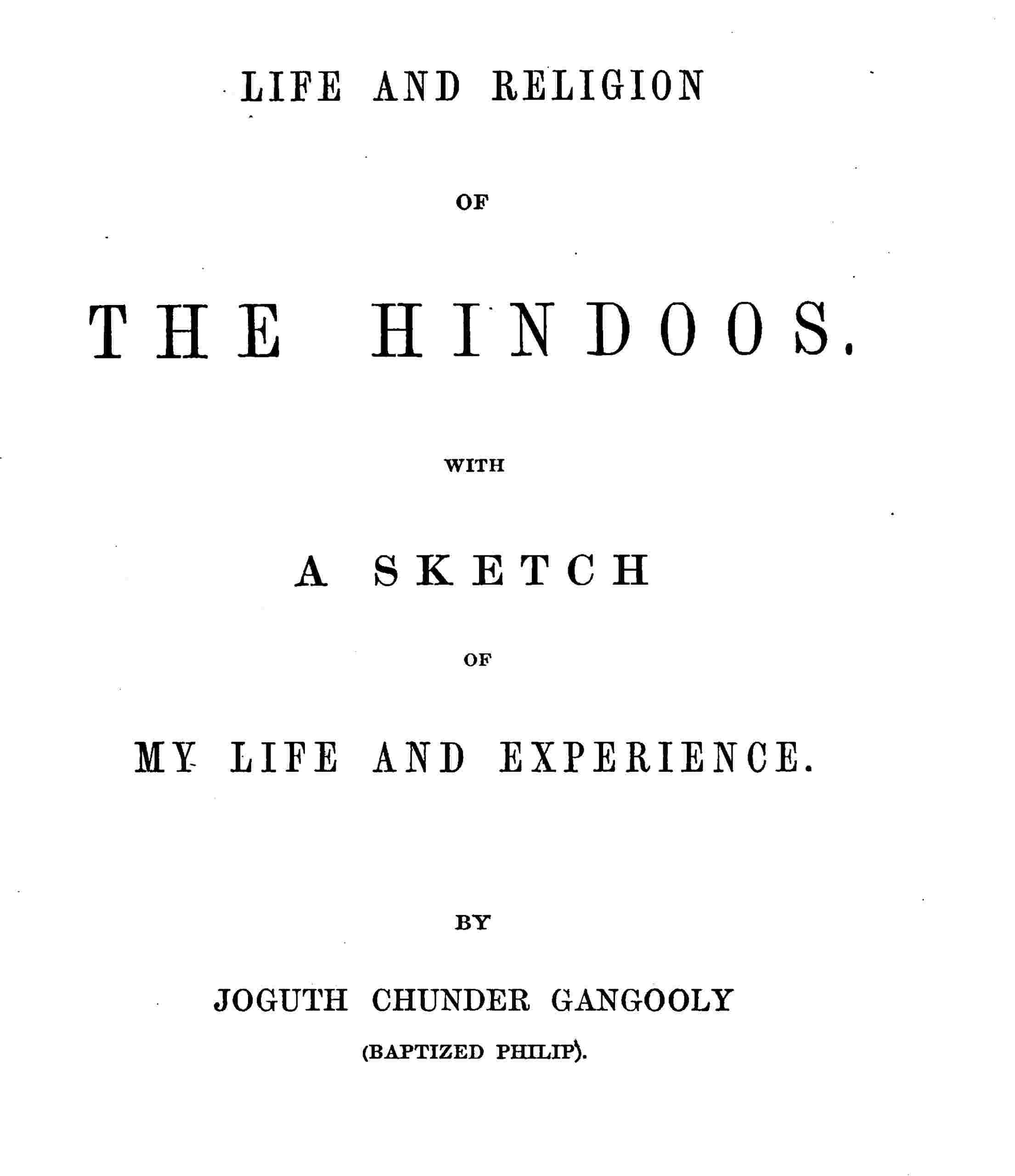 Life and religion of the Hindoos. cover